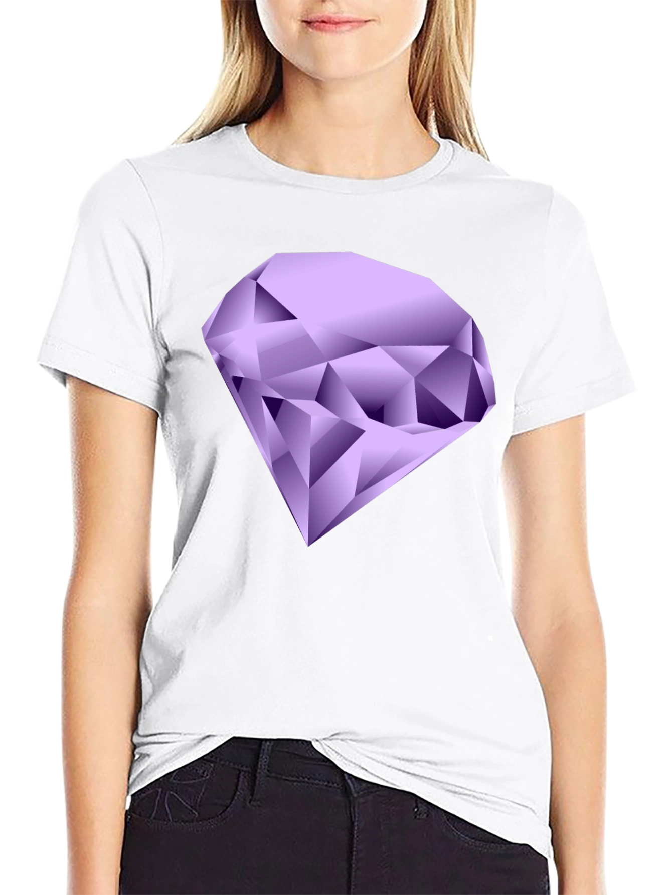 Gemstone Graphic T-Shirt - Black Cotton Tee