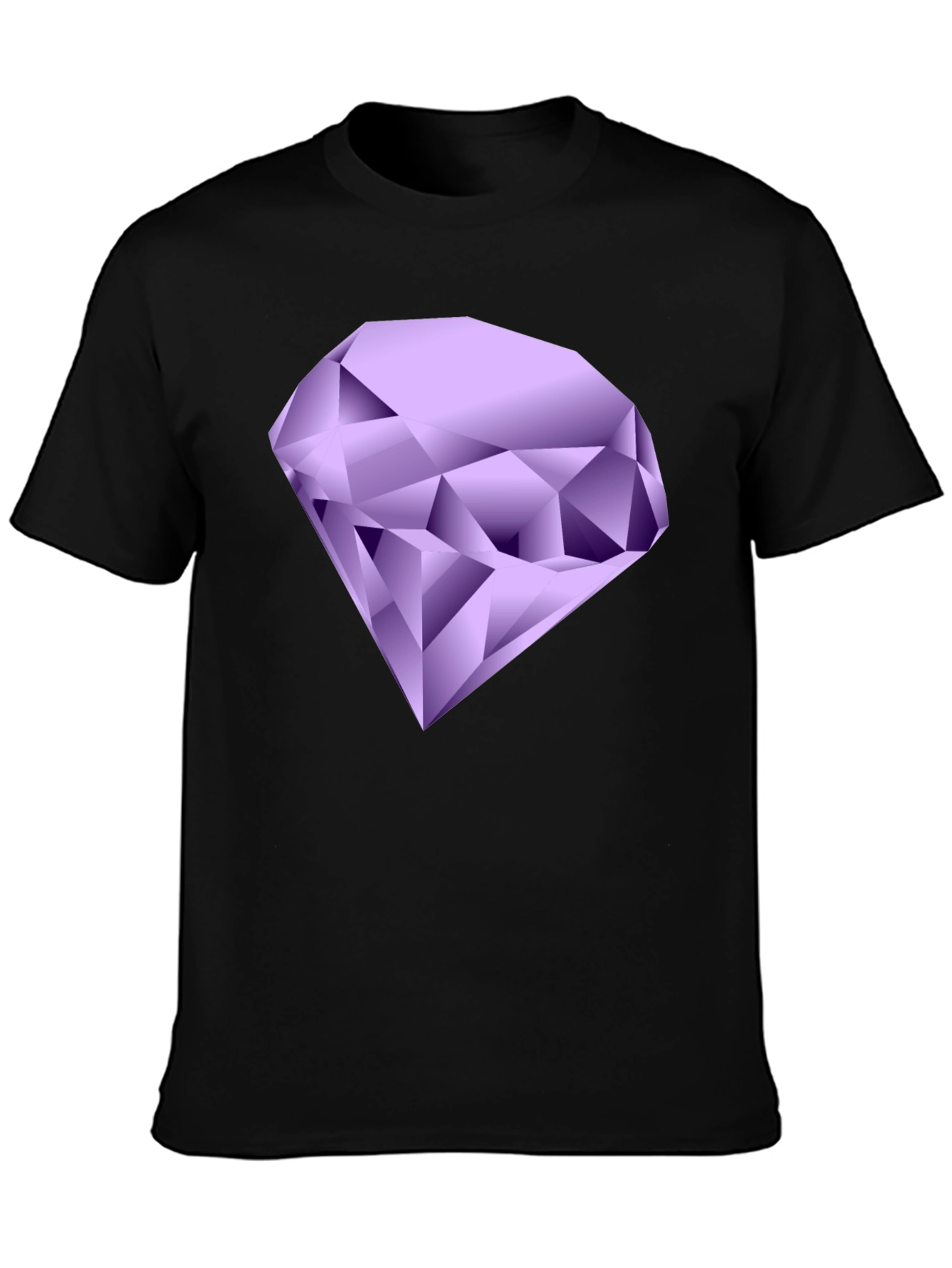 Gemstone Graphic T-Shirt - Black Cotton Tee