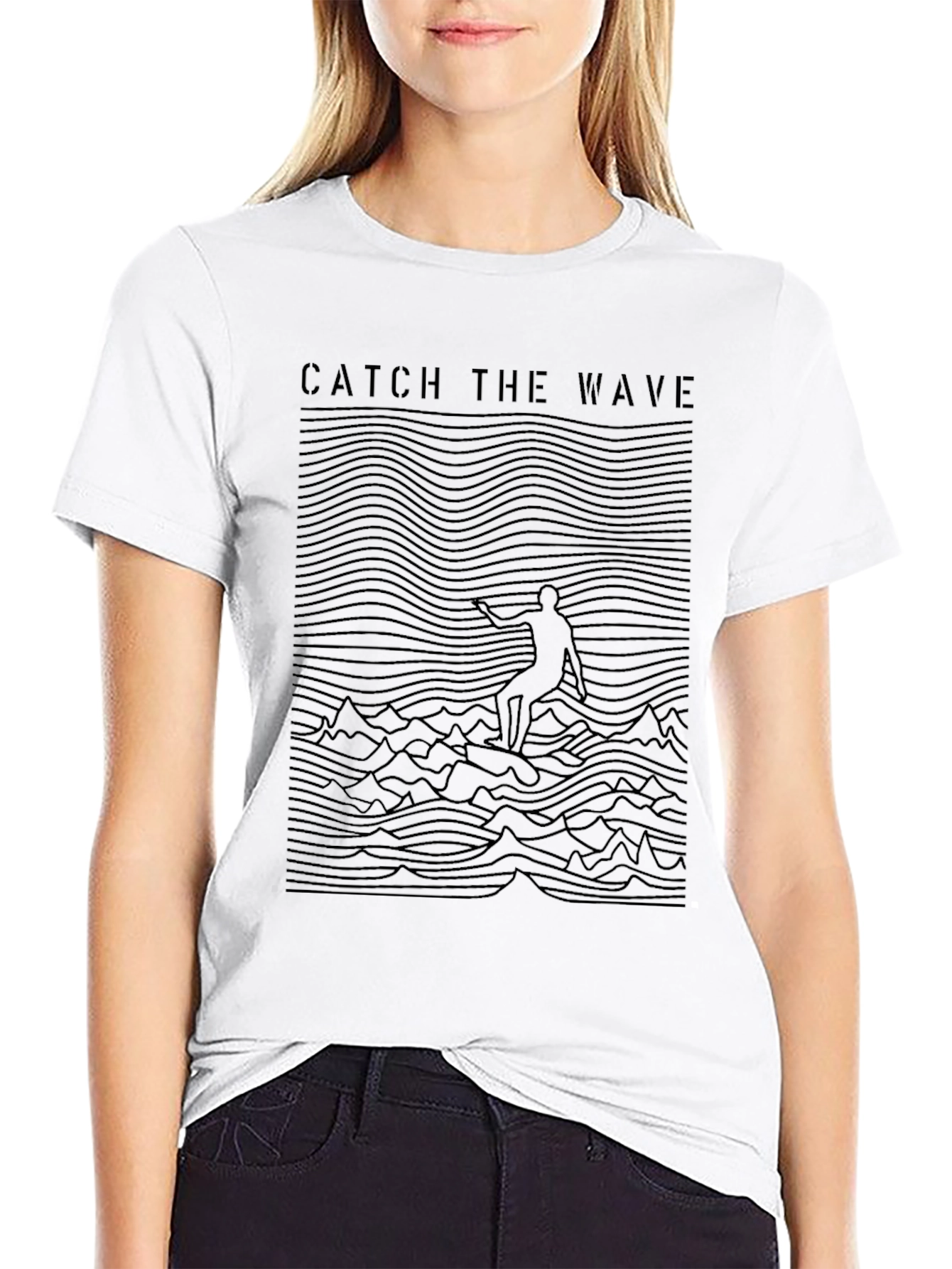 Catch the Wave Graphic Tee - Surfer Style