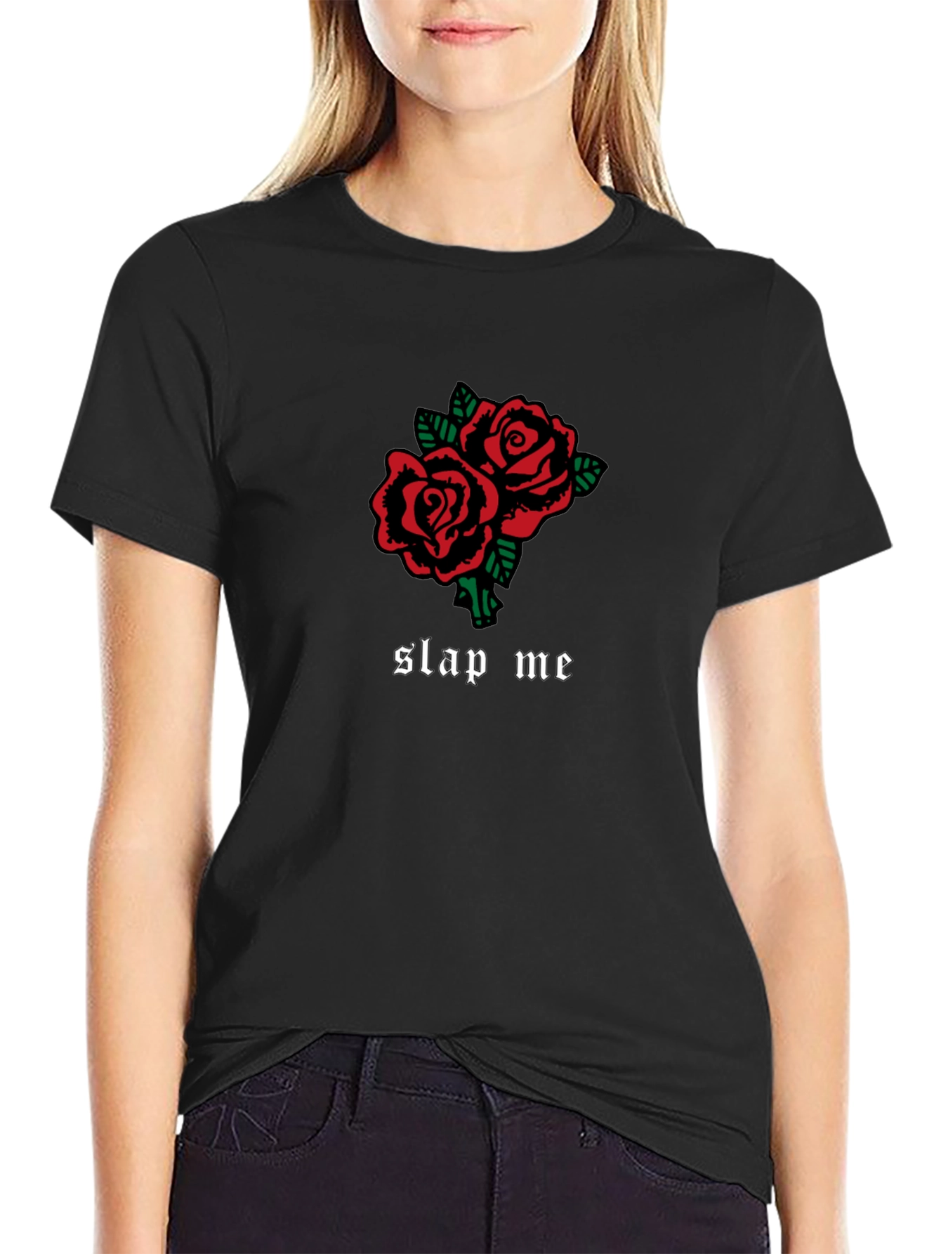 Roses Slap Me Graphic T-Shirt