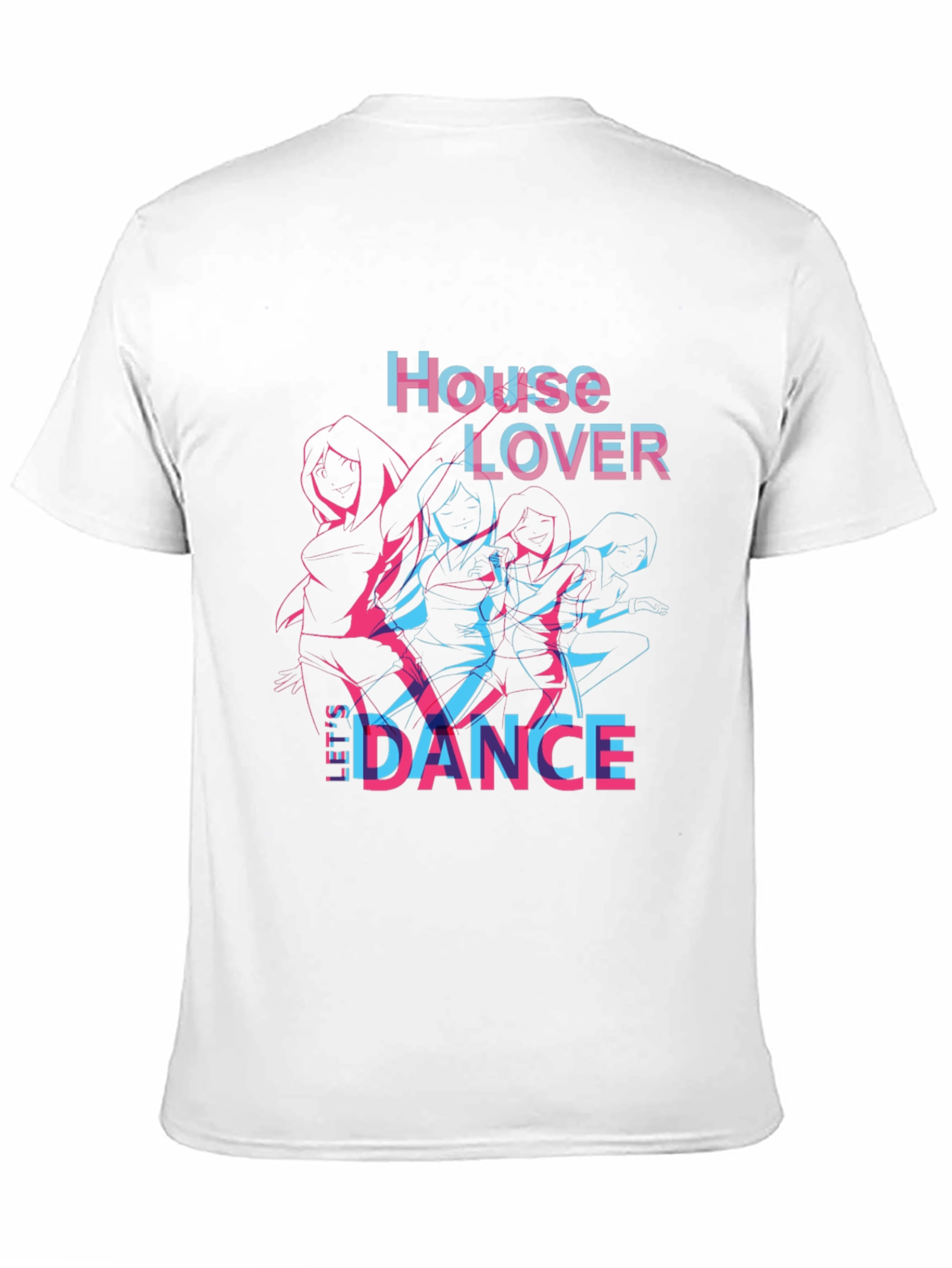 House Lover Dance Tee - Glitch Style Graphic T-Shirt