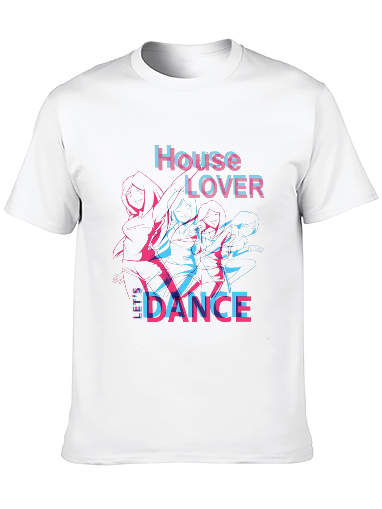 House Lover Dance Tee - Glitch Style Graphic T-Shirt