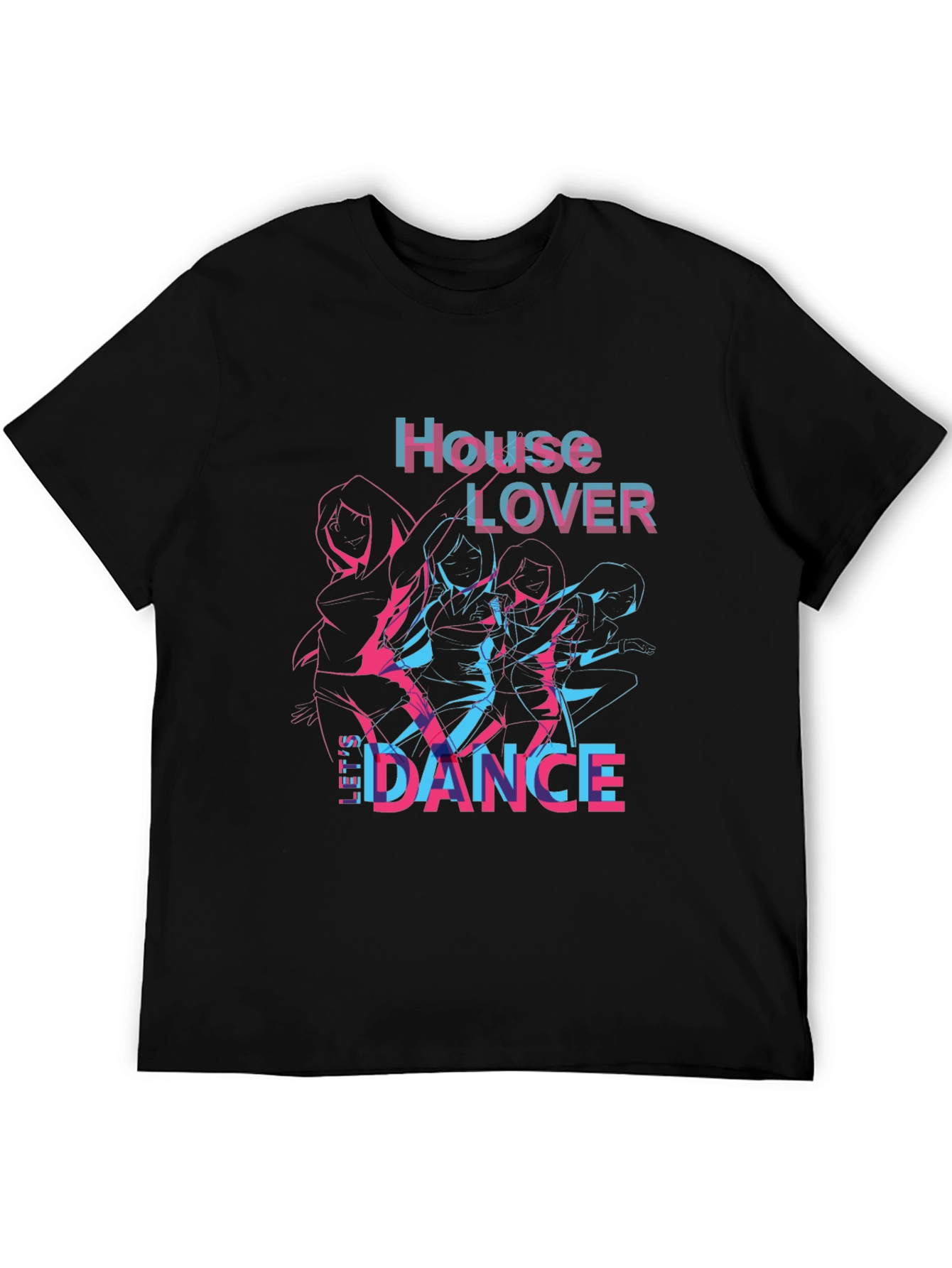 House Lover Dance Tee - Glitch Style Graphic T-Shirt
