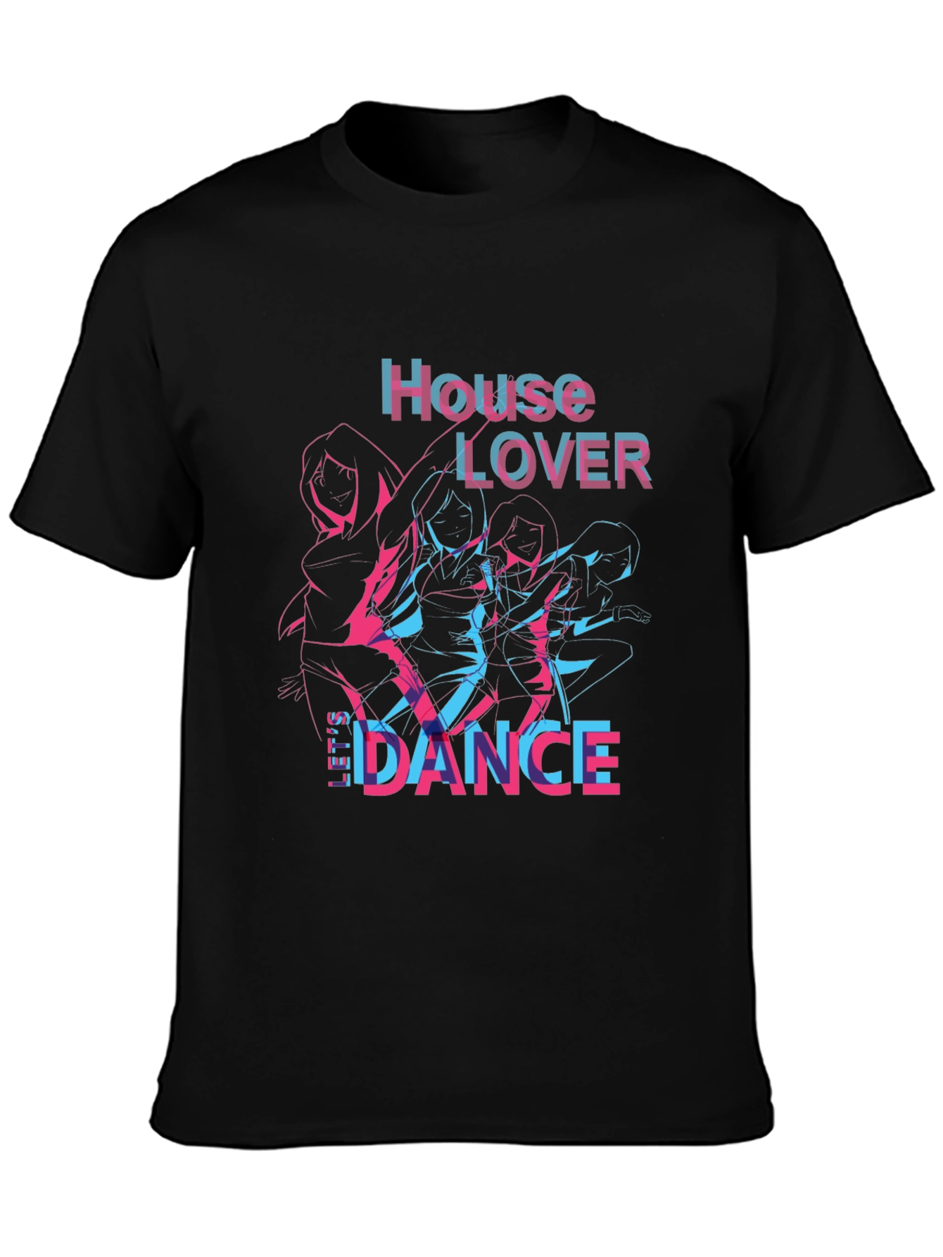 House Lover Dance Tee - Glitch Style Graphic T-Shirt