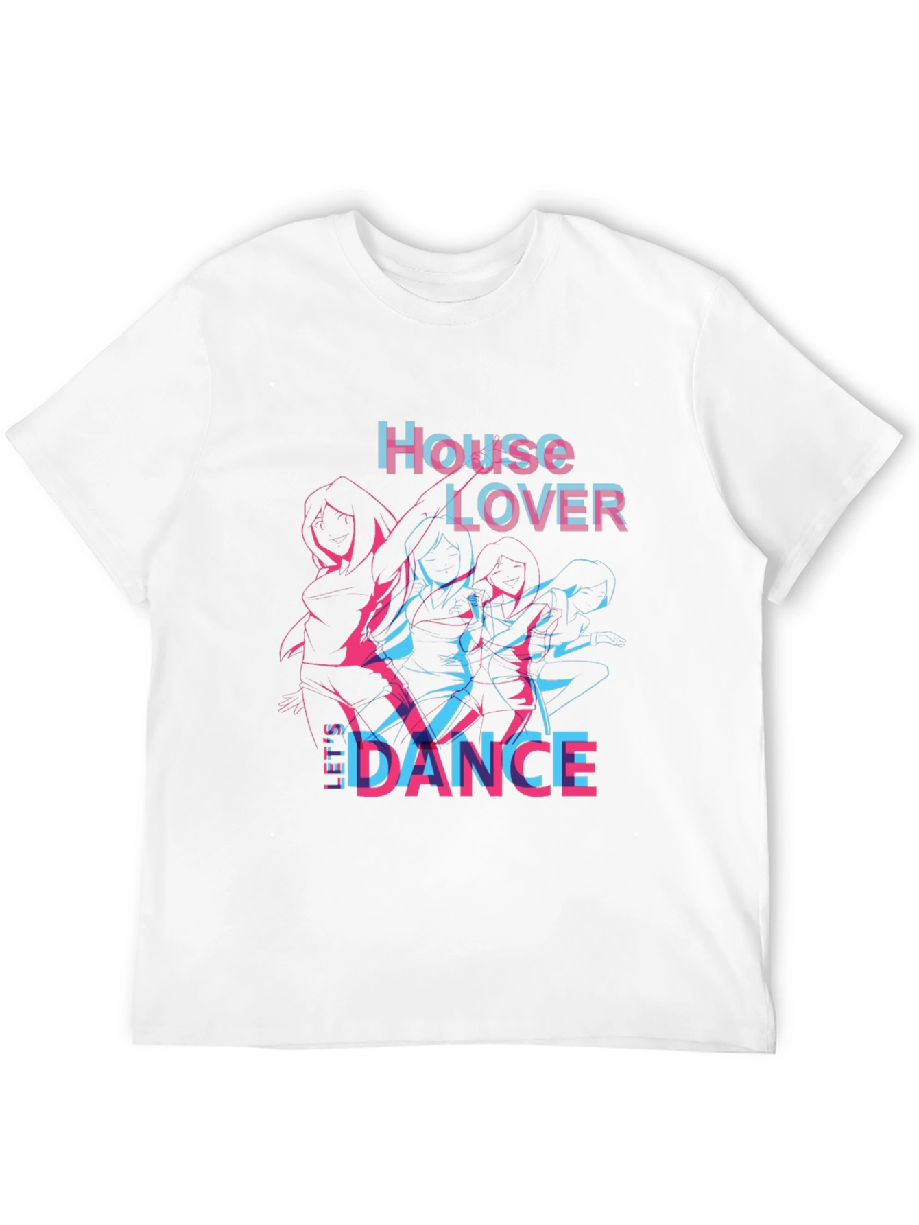 House Lover Dance Tee - Glitch Style Graphic T-Shirt