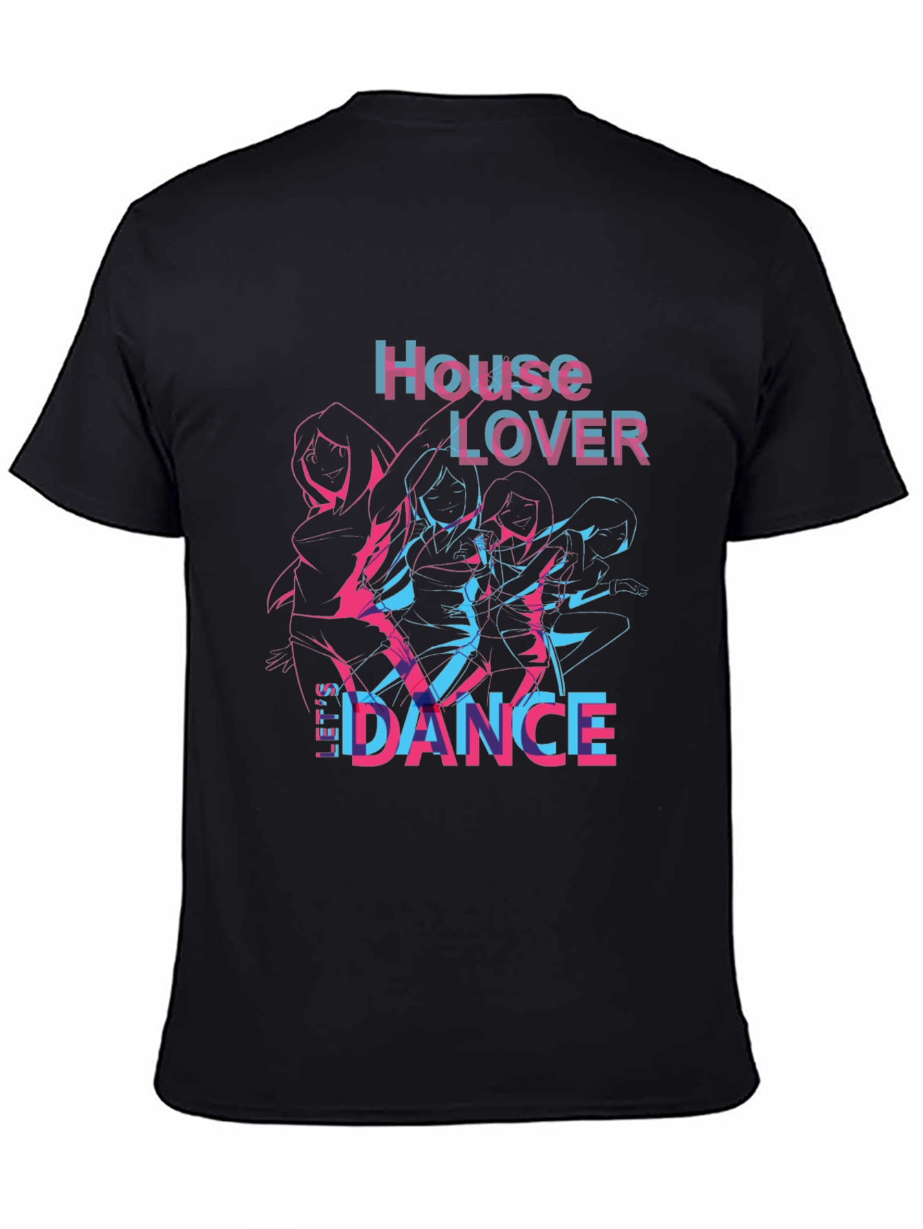 House Lover Dance Tee - Glitch Style Graphic T-Shirt
