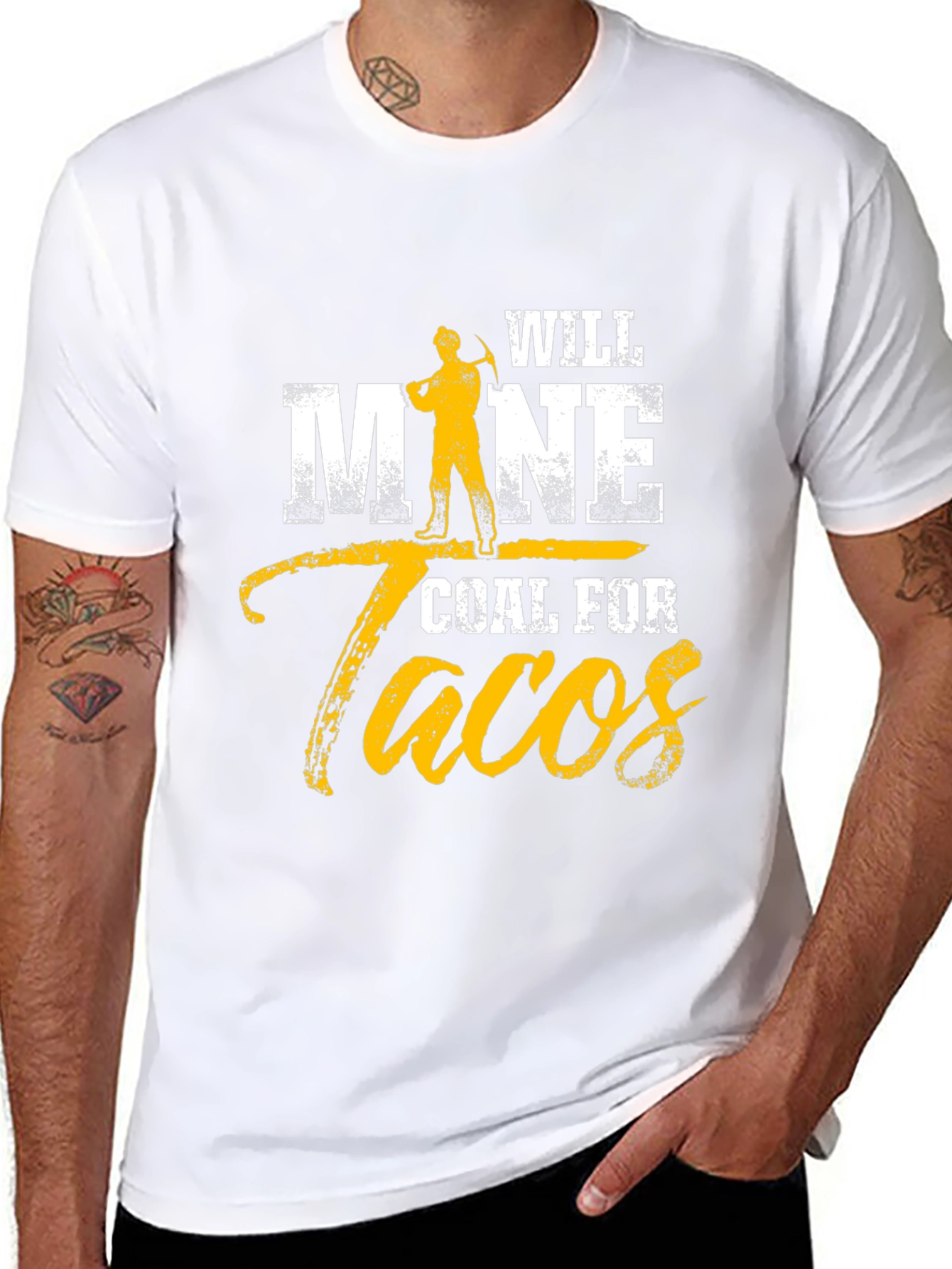 Will Mine Coal For Tacos Funny T-Shirt