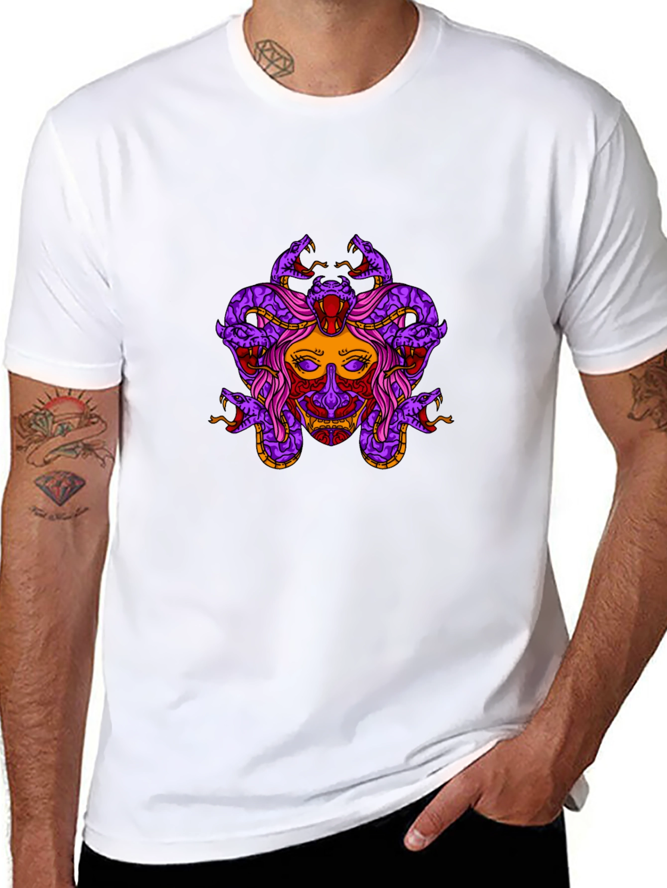 Medusa Graphic T-Shirt - Black