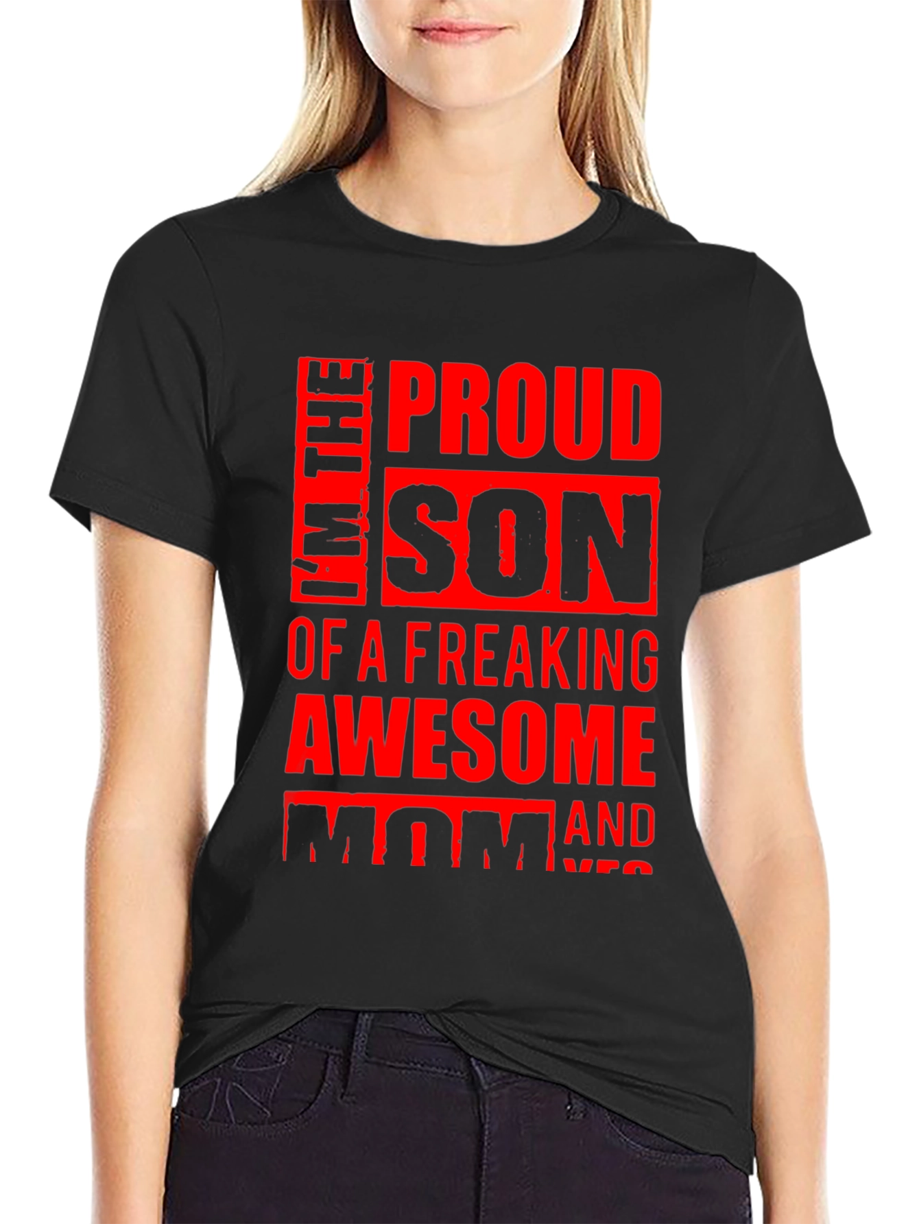 Proud Son Graphic Tee - Awesome Mom Design