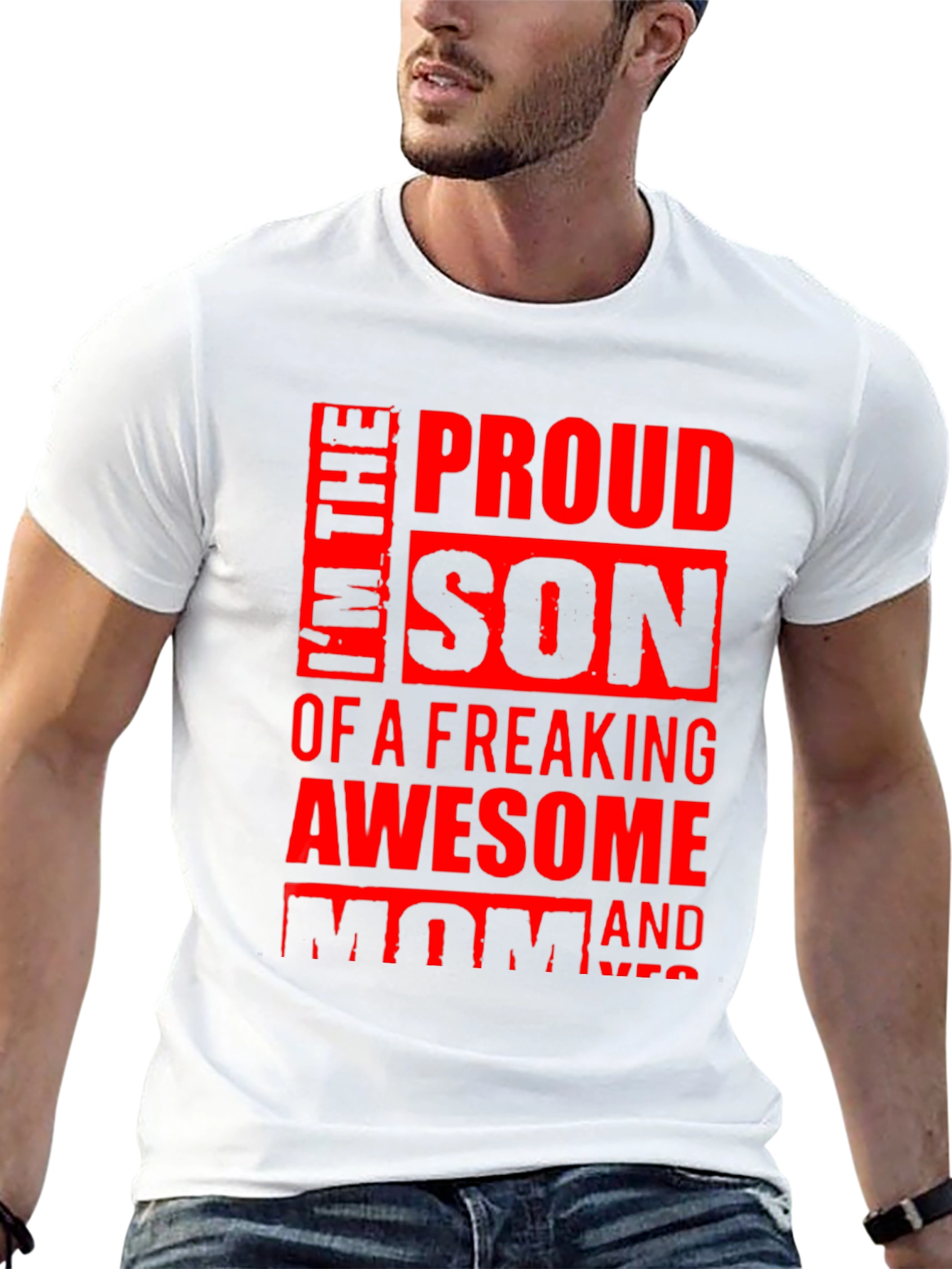 Proud Son Graphic Tee - Awesome Mom Design