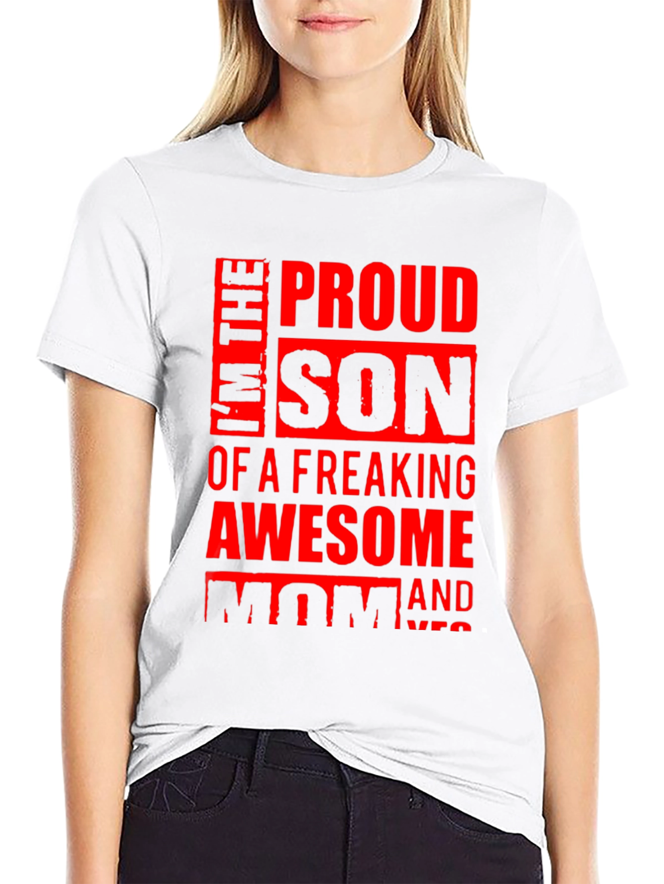Proud Son Graphic Tee - Awesome Mom Design