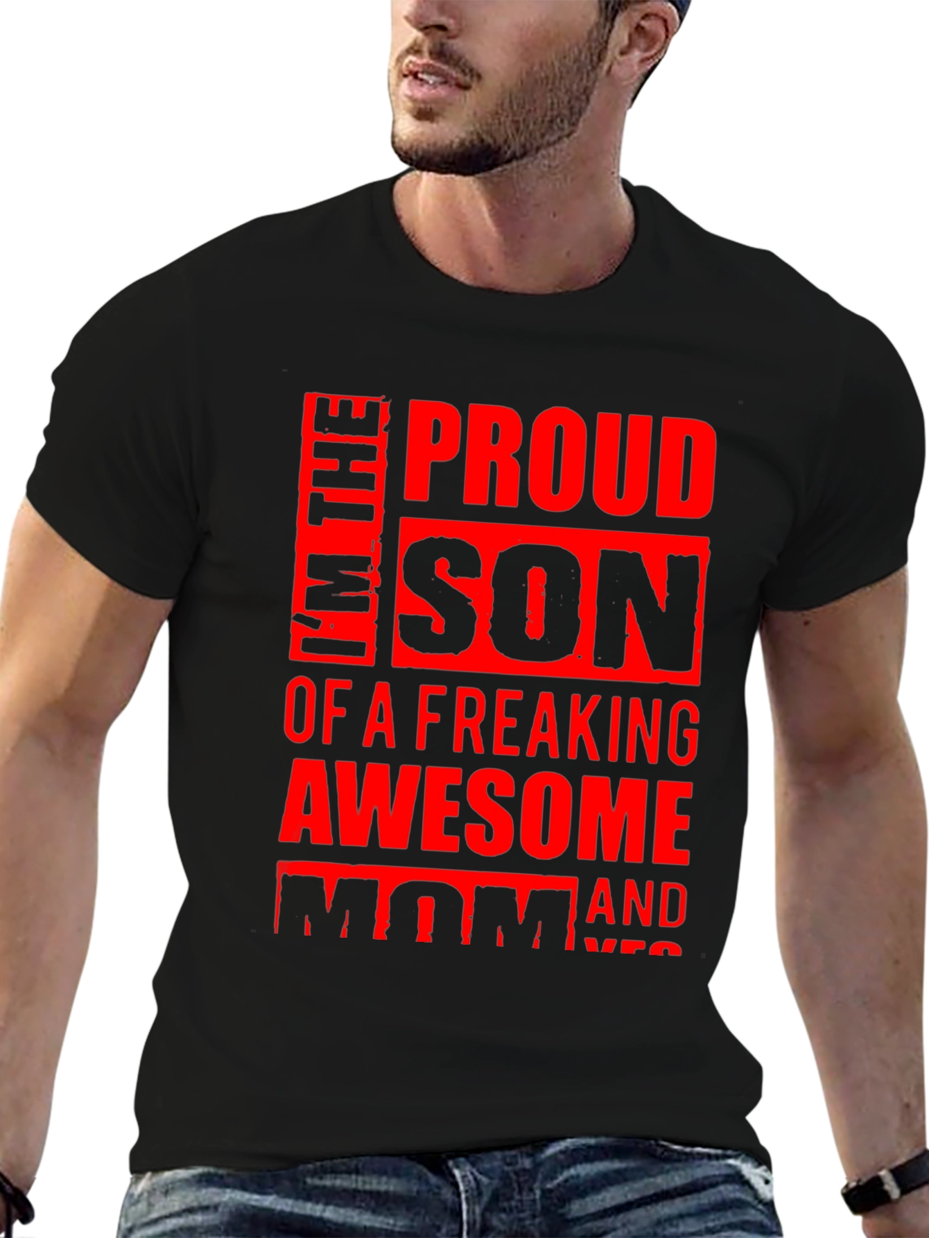 Proud Son Graphic Tee - Awesome Mom Design