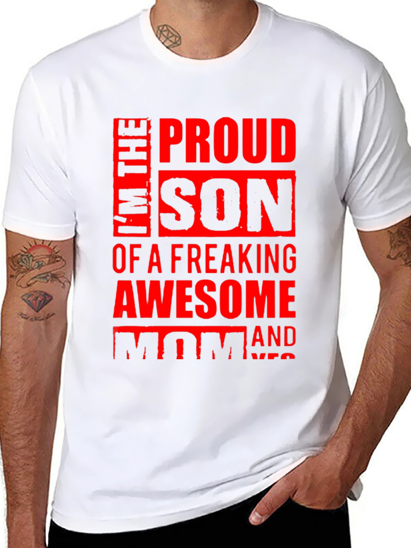 Proud Son Graphic Tee - Awesome Mom Design