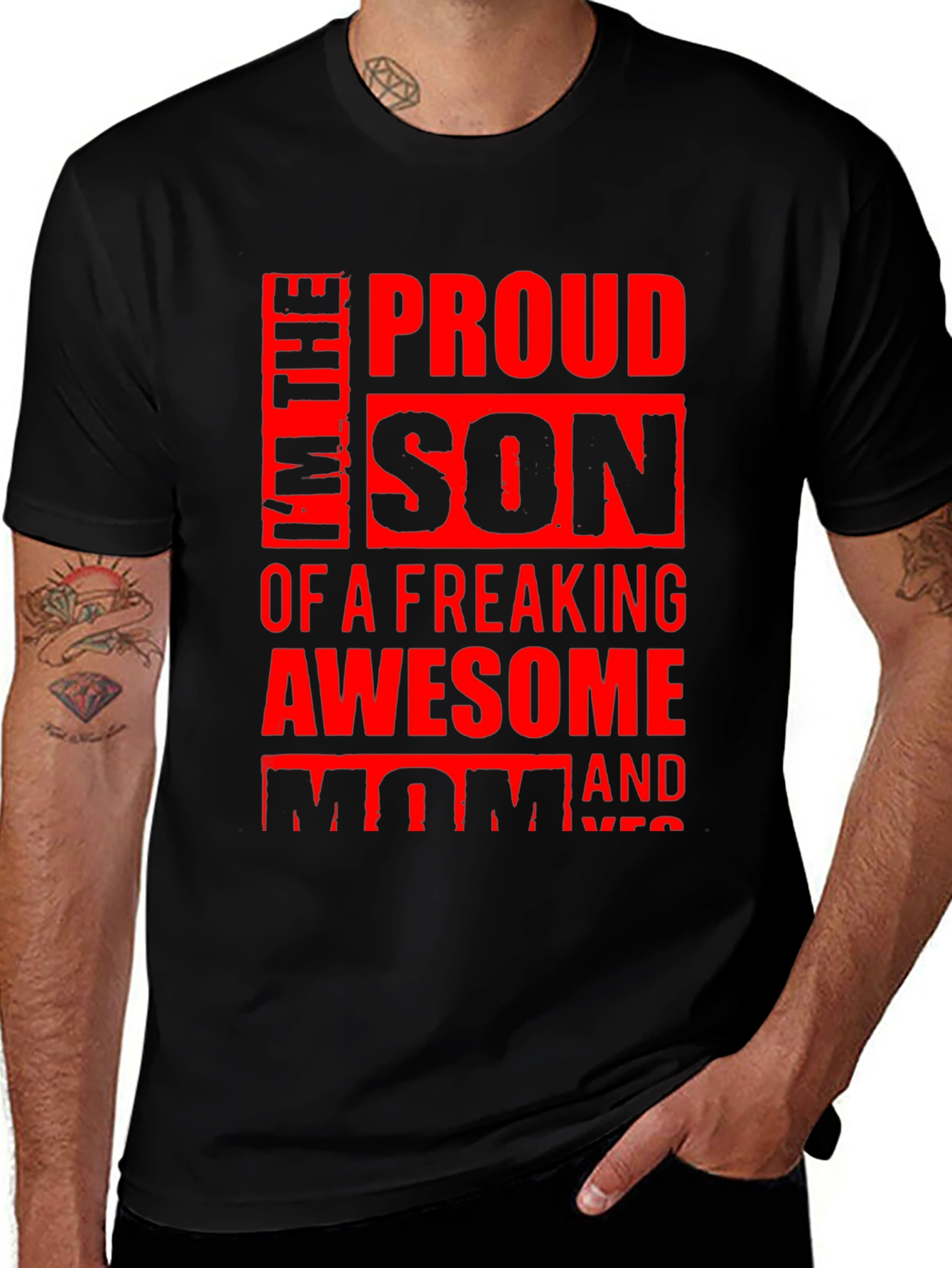 Proud Son Graphic Tee - Awesome Mom Design