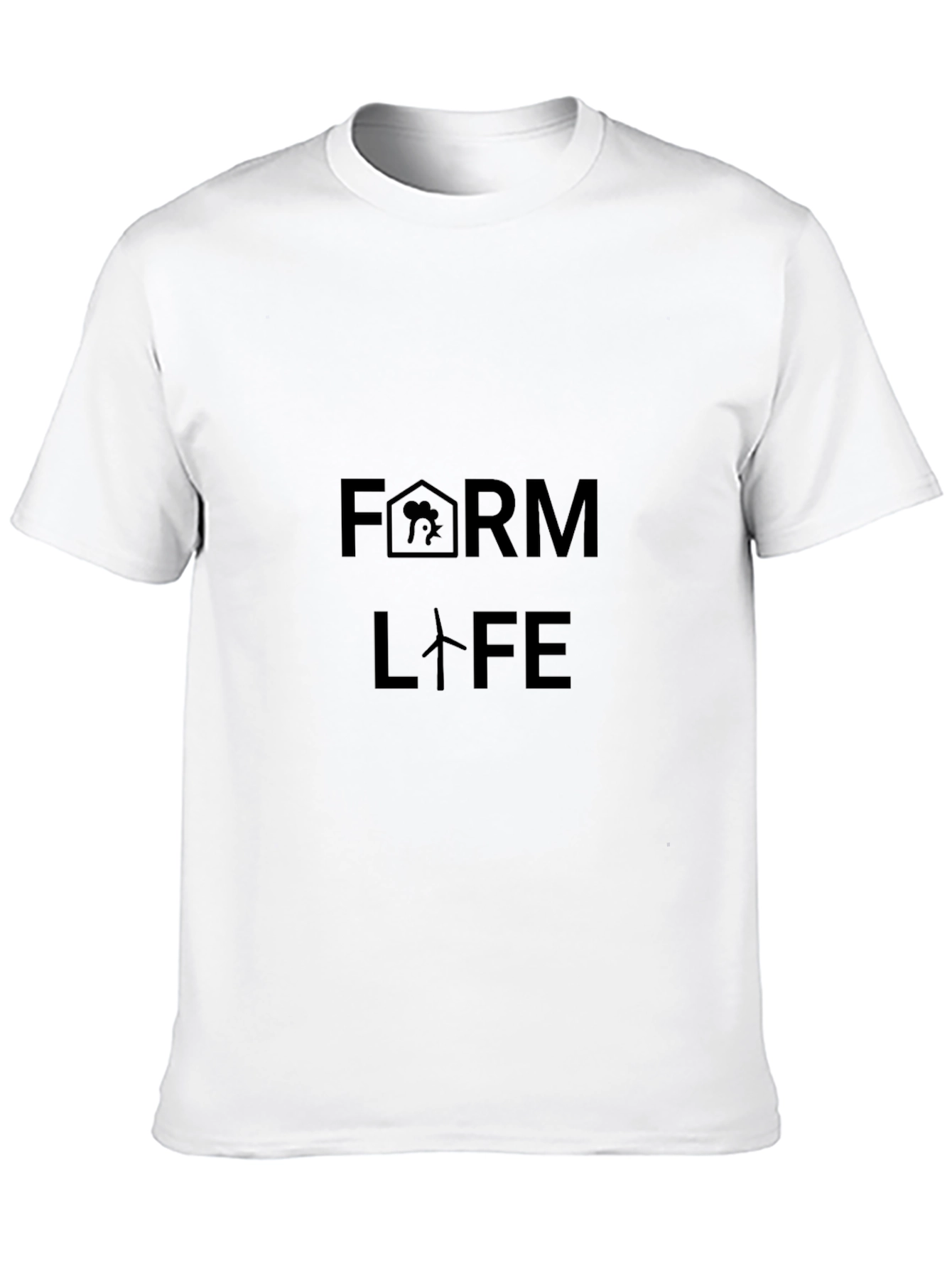 Farm Life Black Cotton Tee
