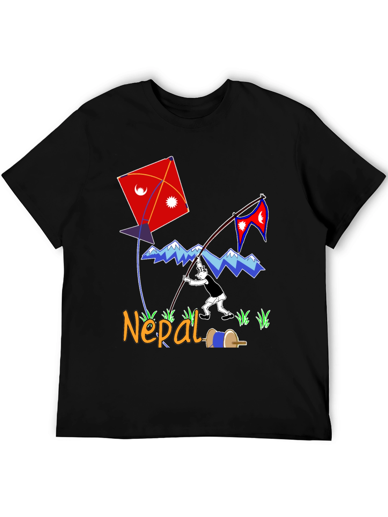 Nepal Kite Flying T-Shirt - Kathmandu Souvenir Tee
