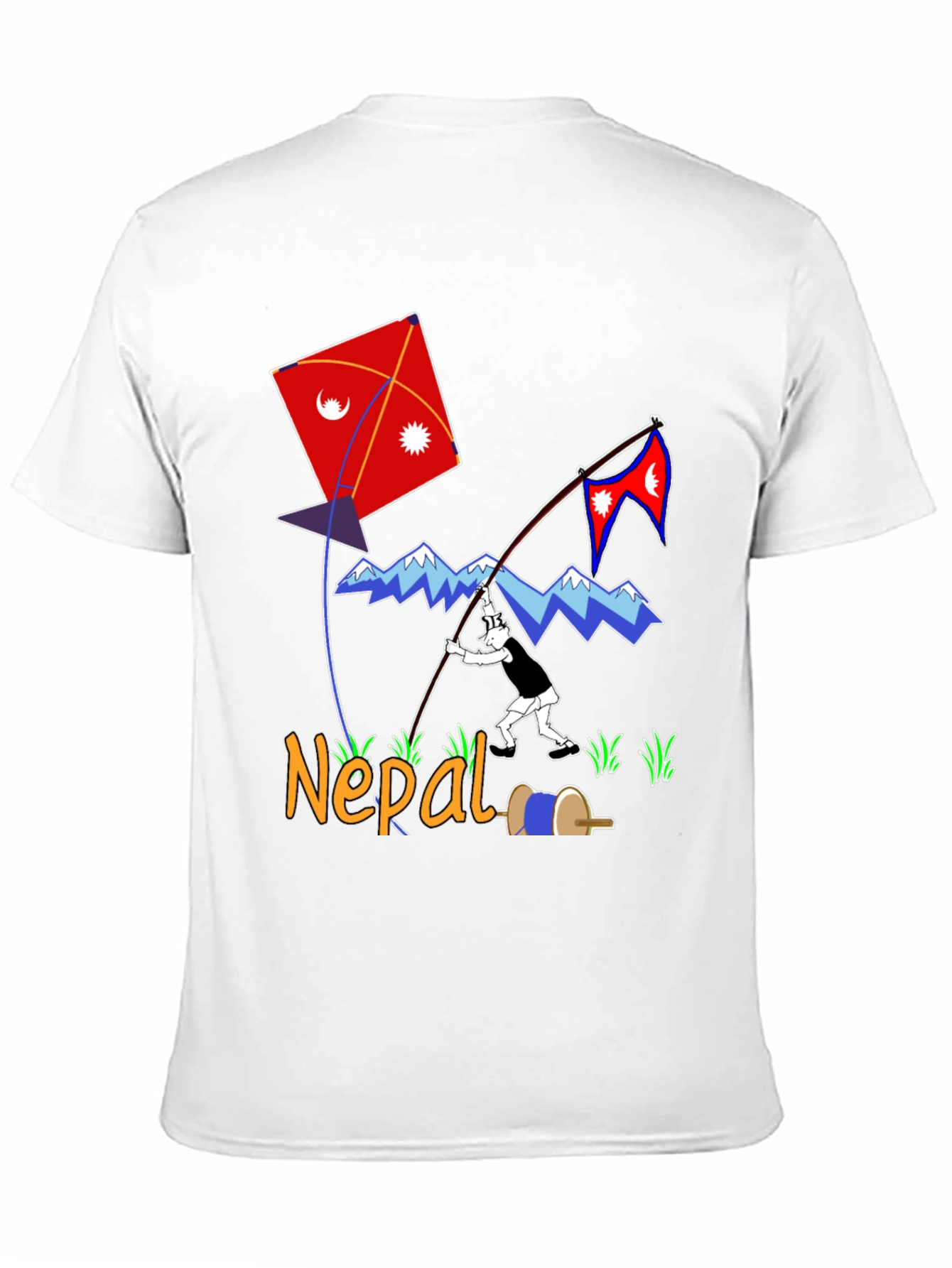 Nepal Kite Flying T-Shirt - Kathmandu Souvenir Tee