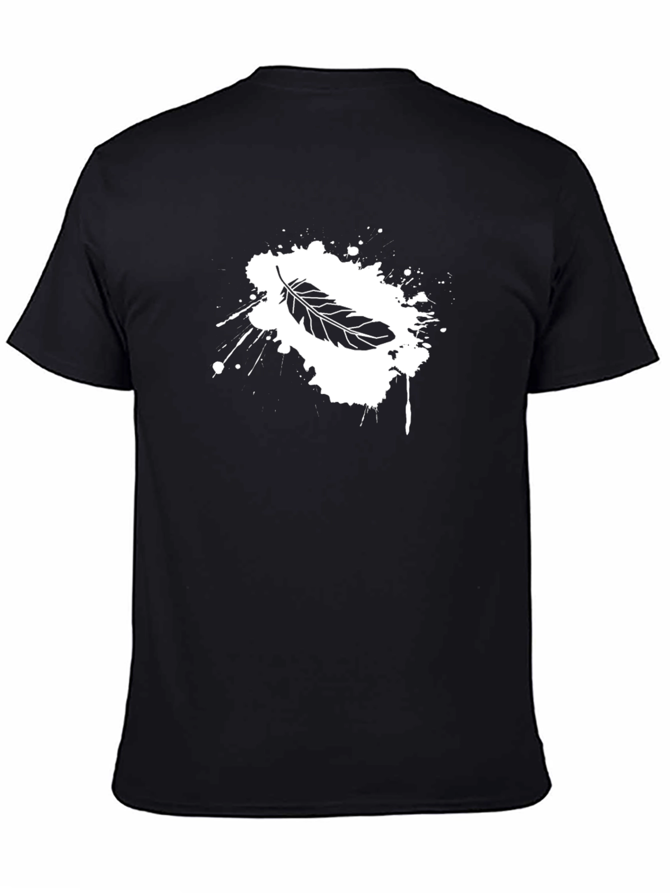 Feather Splash Graphic Tee - Soft Cotton Blend