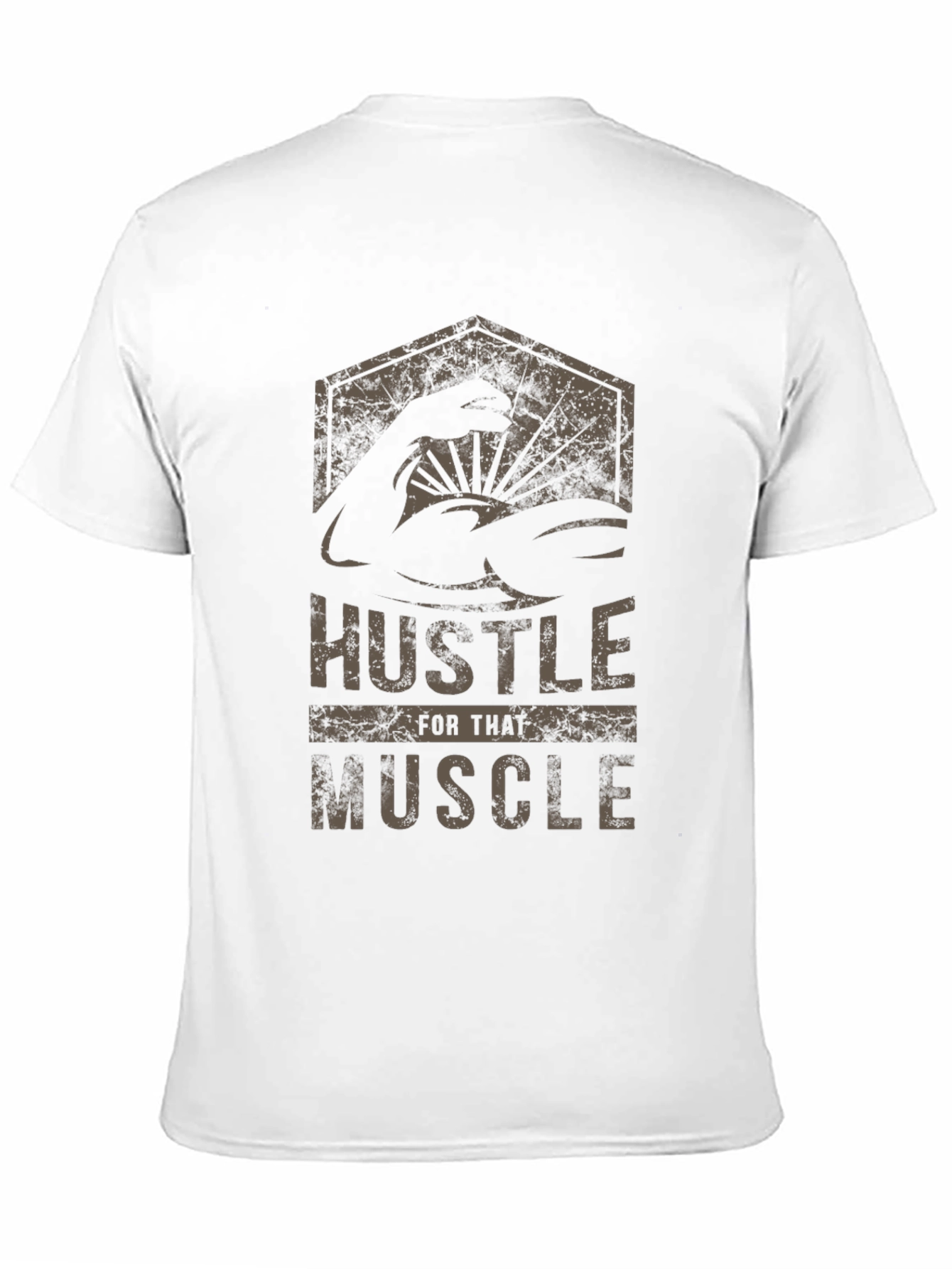 Hustle for That Muscle Graphic Print T-Shirt