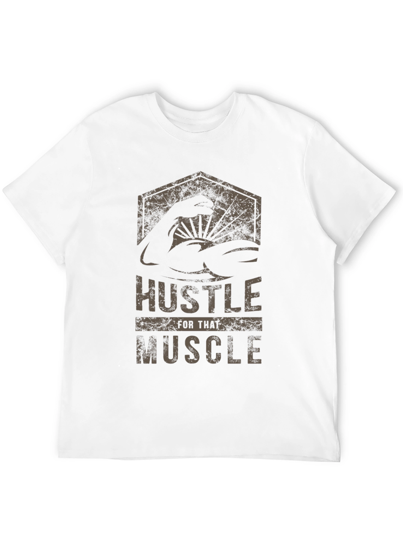 Hustle for That Muscle Graphic Print T-Shirt