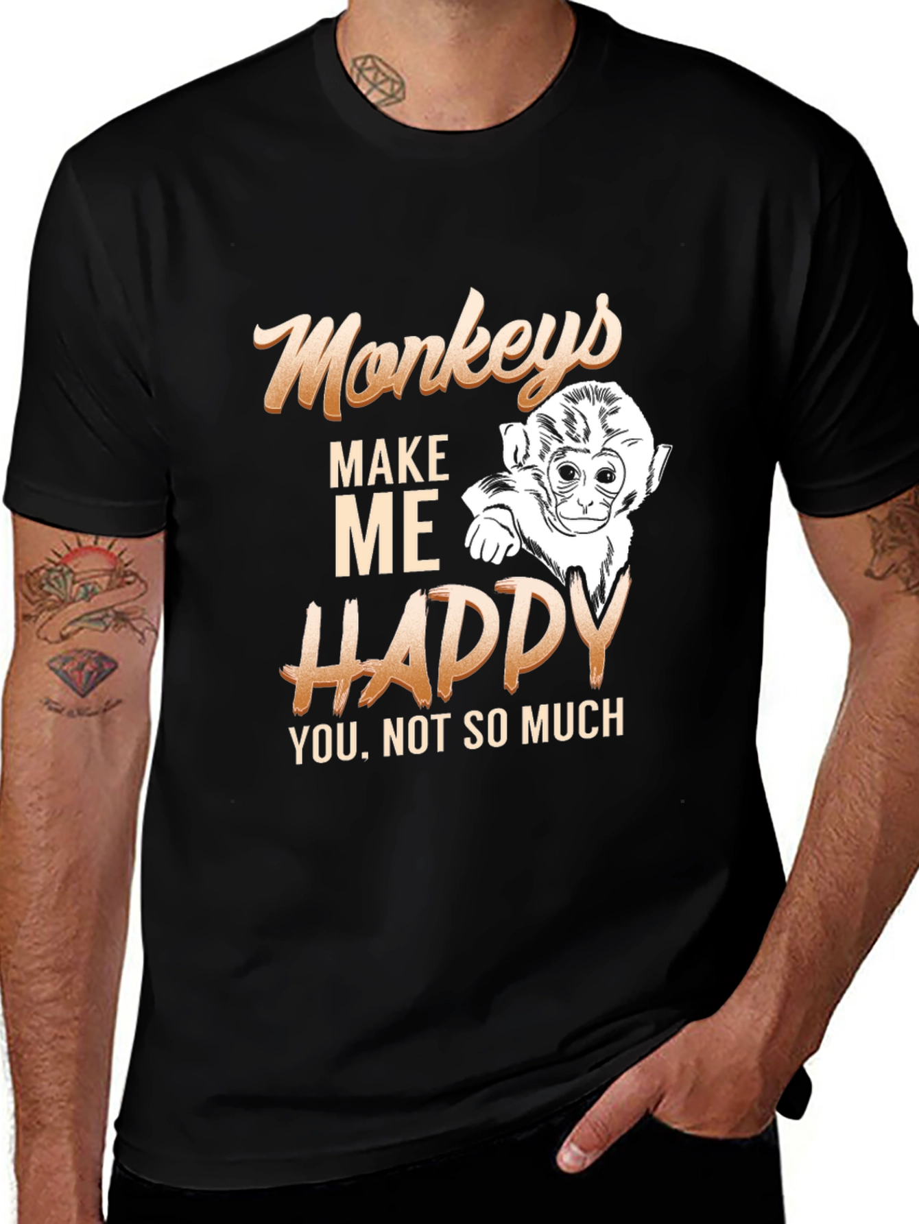 Monkeys Make Me Happy T-Shirt