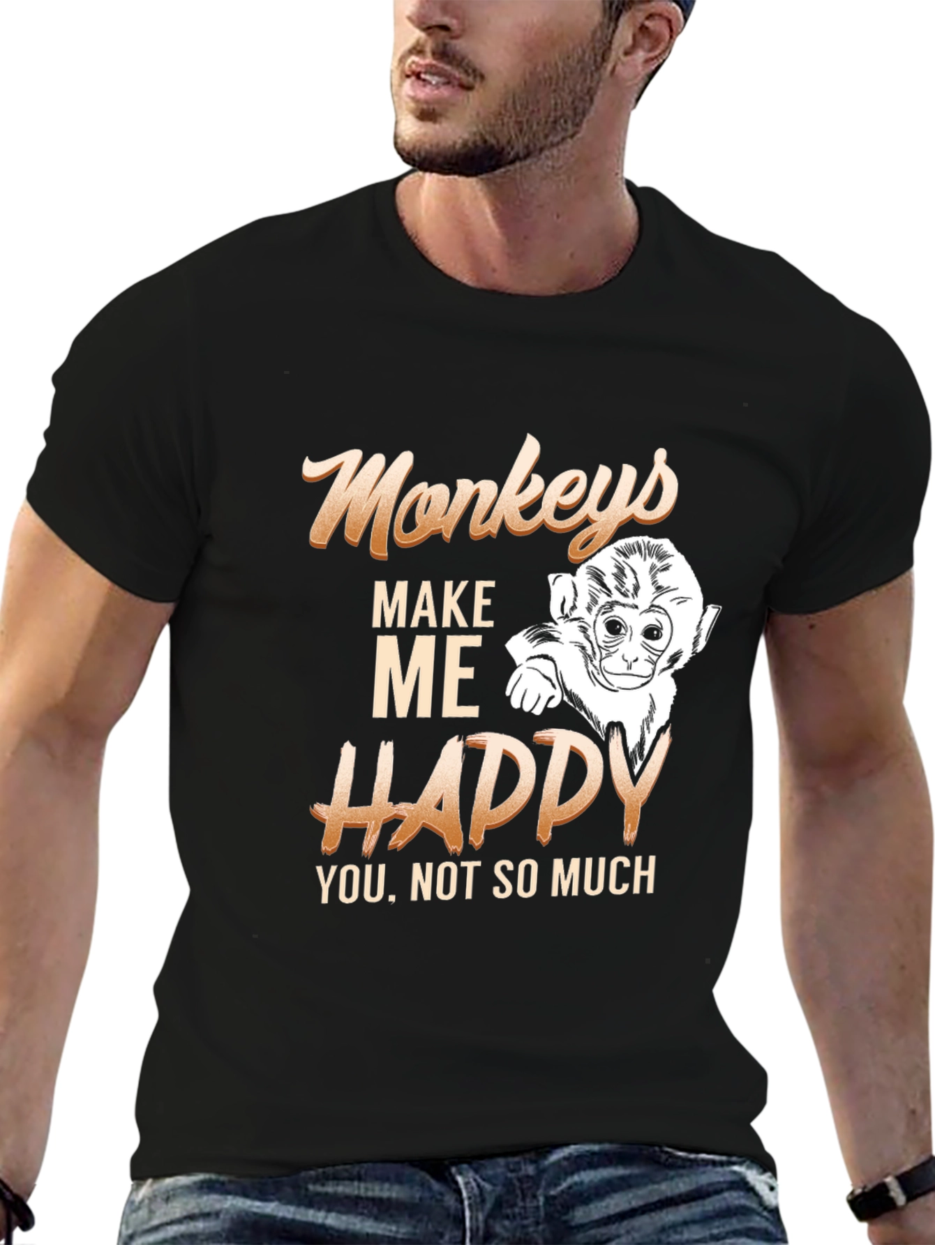 Monkeys Make Me Happy T-Shirt
