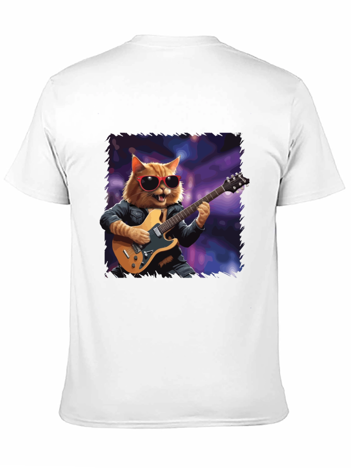Cat Guitarist T-Shirt - Cool Feline Musician