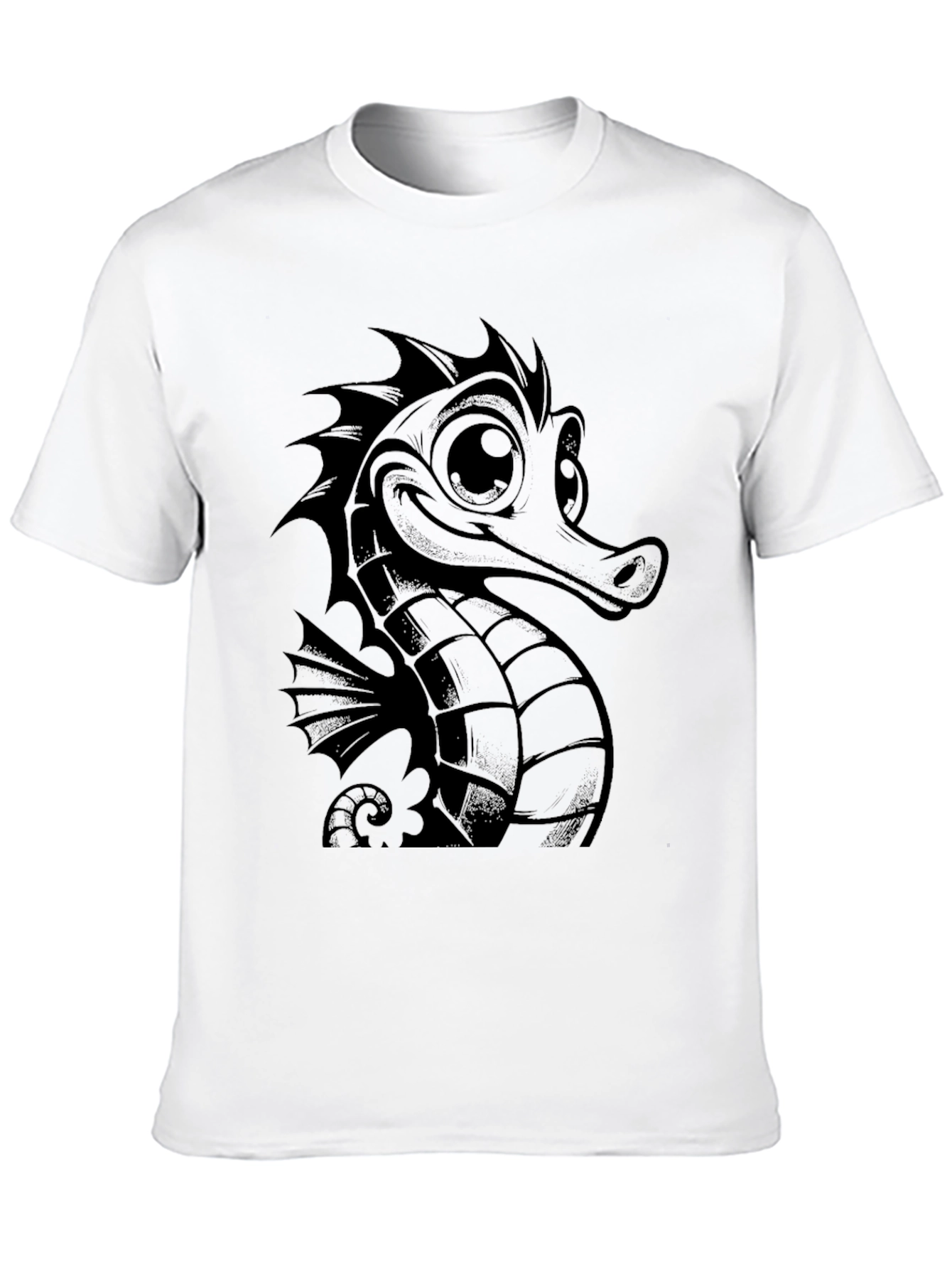 Sea Horse Graphic Tee - Mens Black T-Shirt