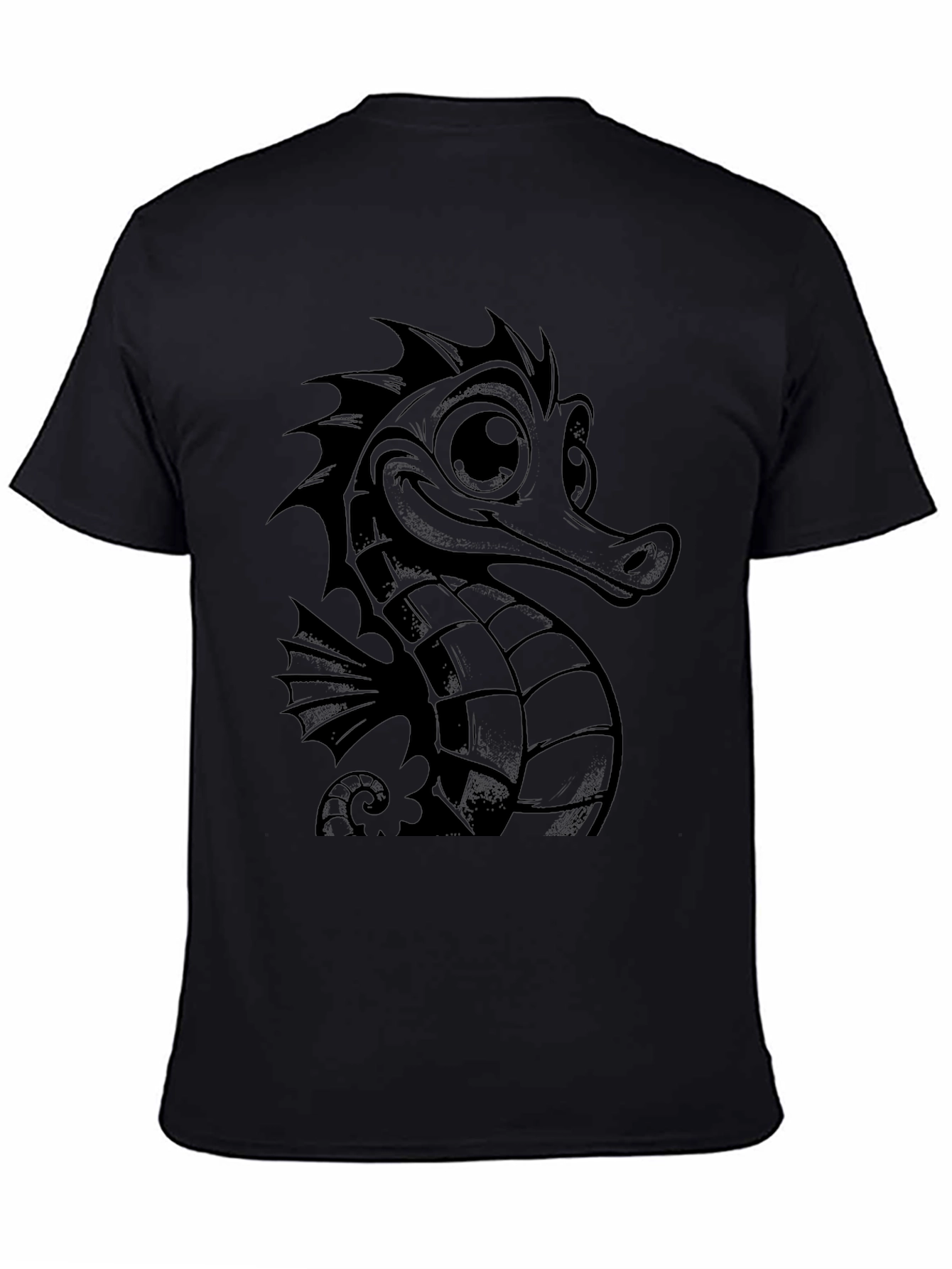 Sea Horse Graphic Tee - Mens Black T-Shirt