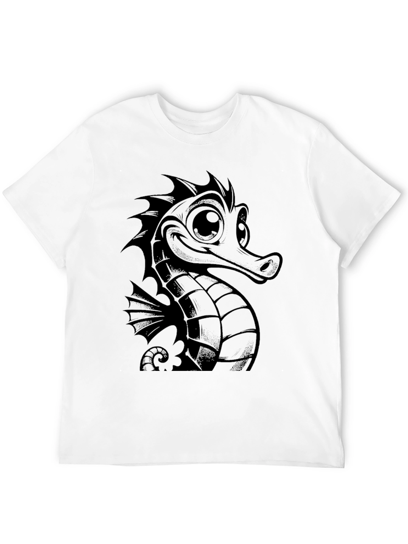 Sea Horse Graphic Tee - Mens Black T-Shirt