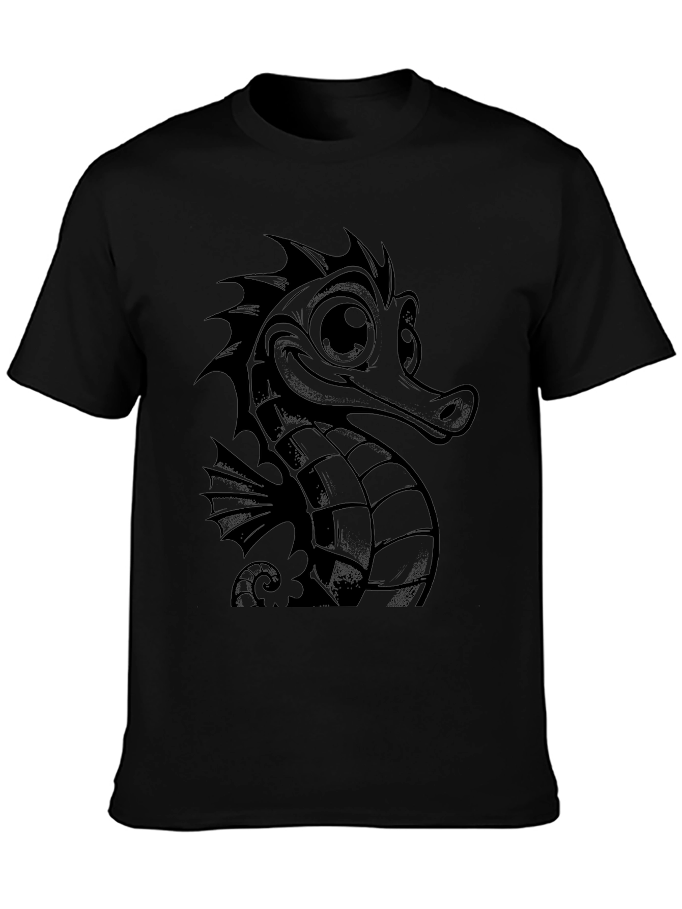 Sea Horse Graphic Tee - Mens Black T-Shirt