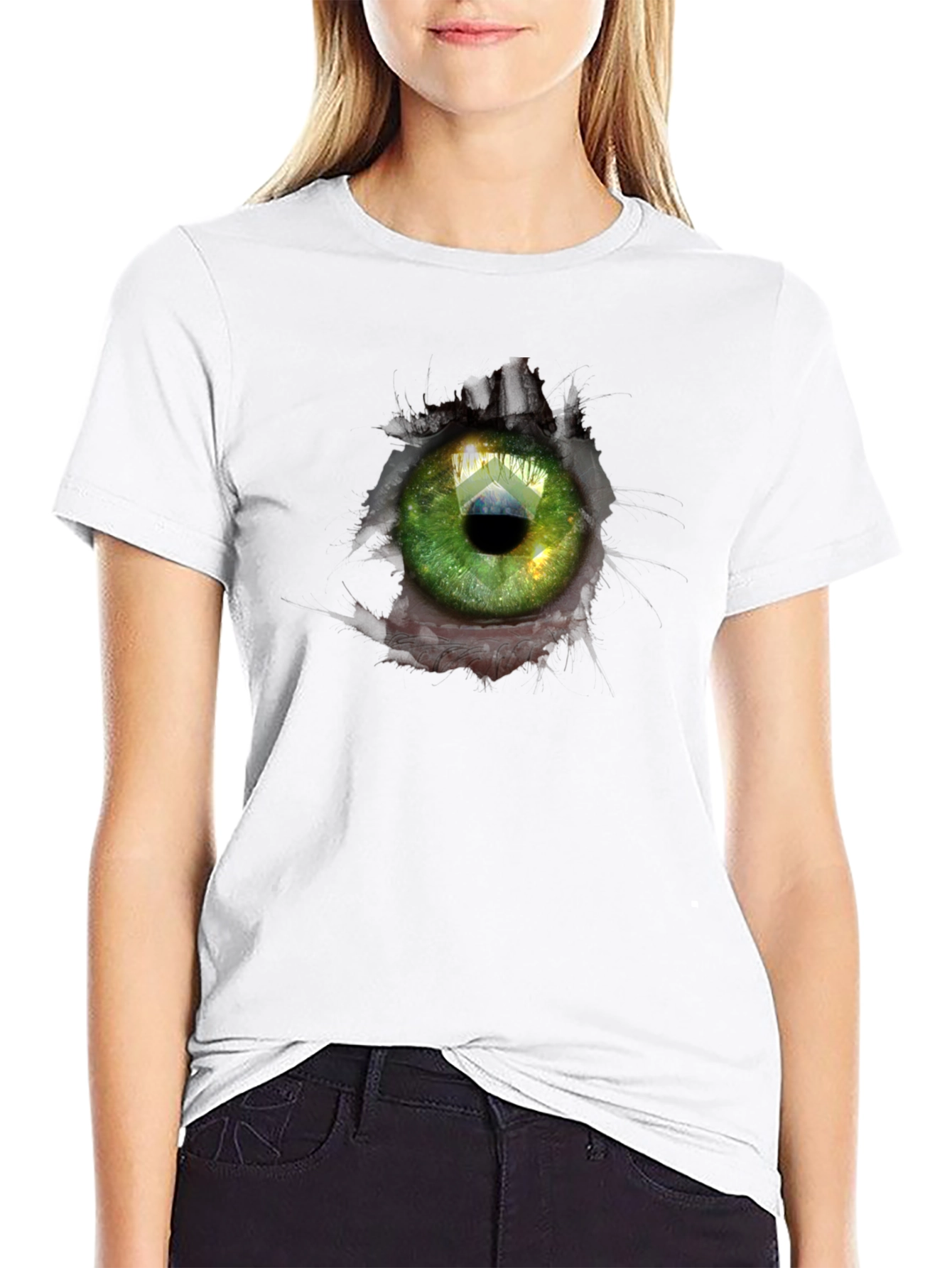 Surreal Eye Graphic Black T-Shirt