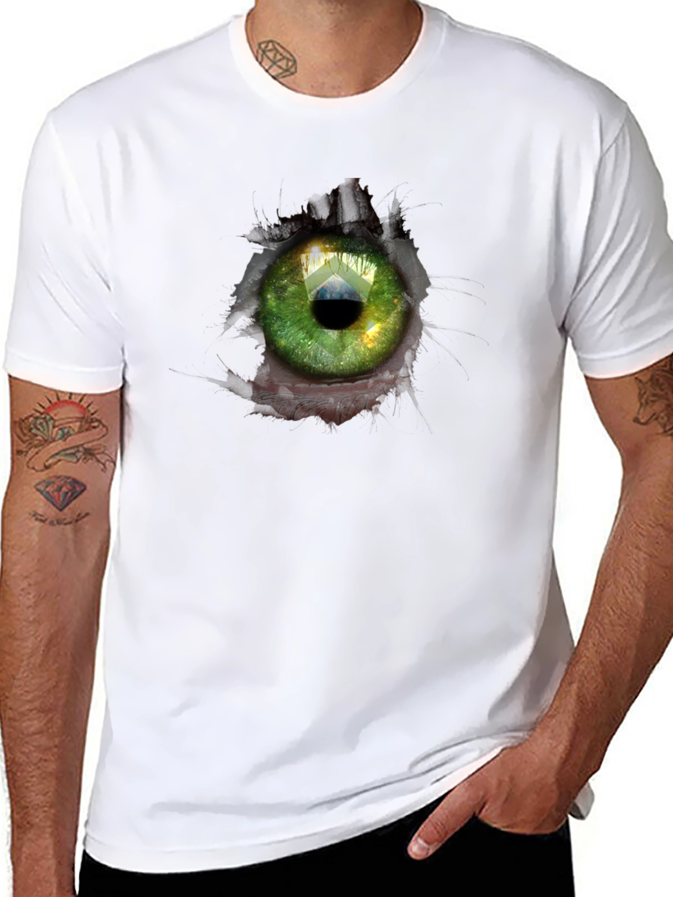 Surreal Eye Graphic Black T-Shirt