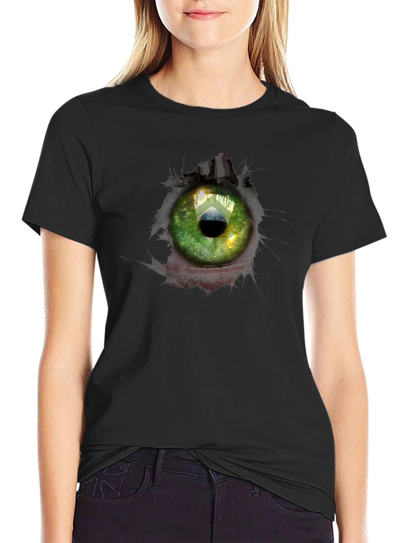Surreal Eye Graphic Black T-Shirt
