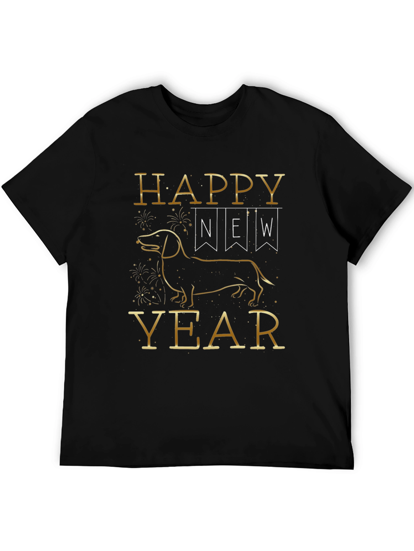 Happy New Year Dachshund Dog T-Shirt