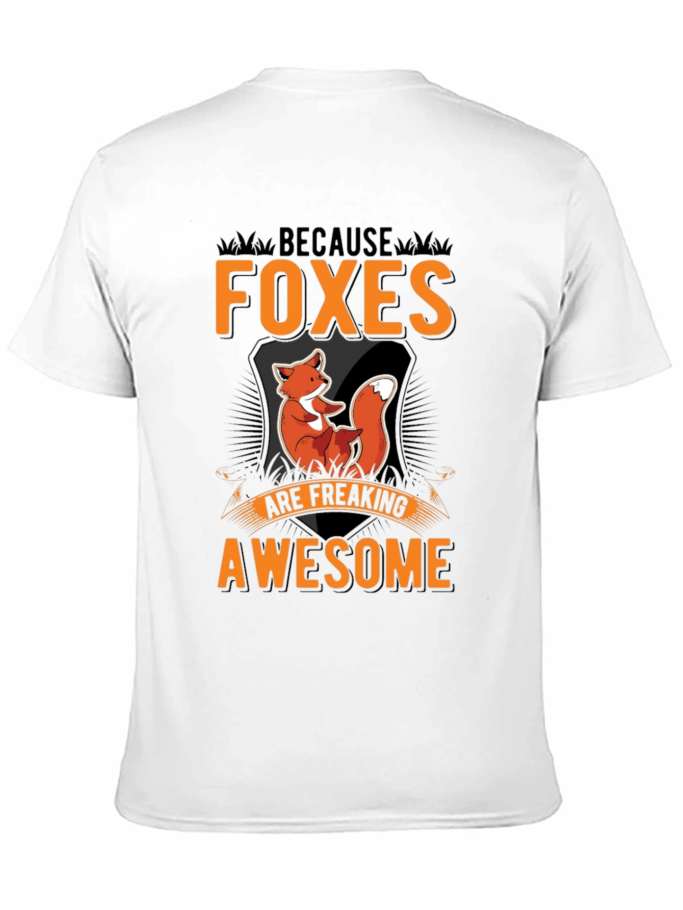 Foxes Are Awesome Black Graphic Tee