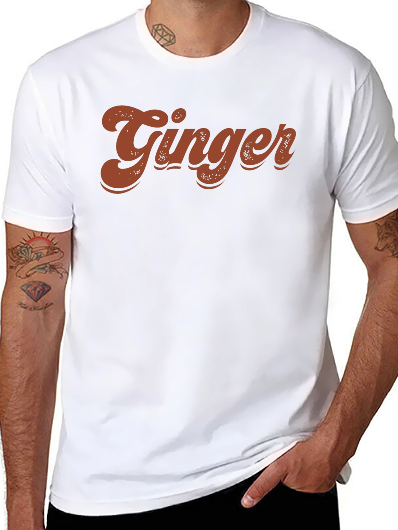 Retro Ginger Graphic T-Shirt - Black
