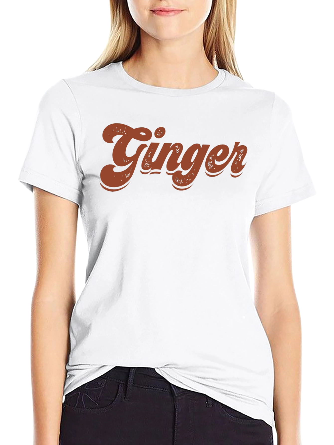 Retro Ginger Graphic T-Shirt - Black