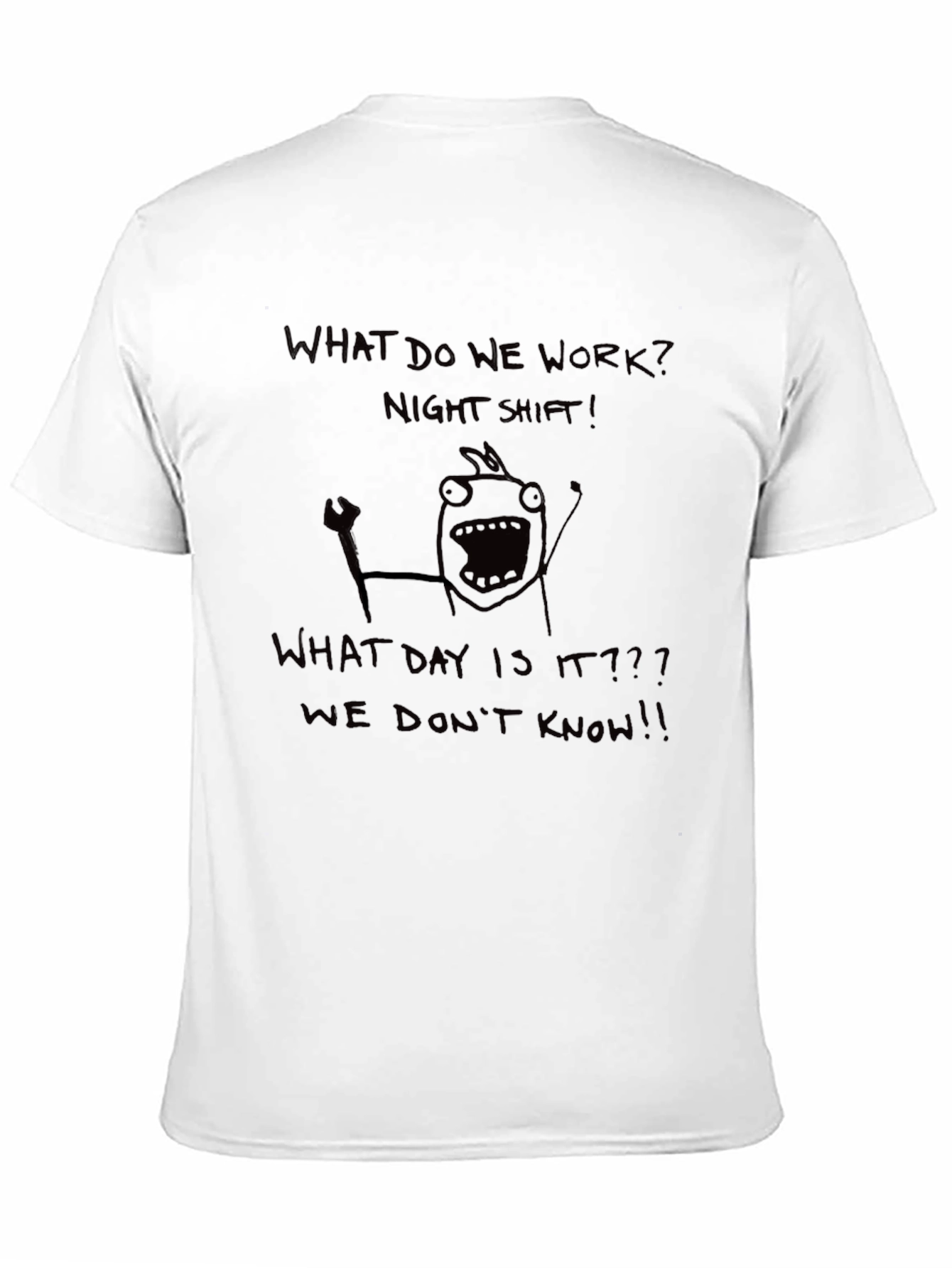 Night Shift Crew Tee - Funny Graphic T-Shirt
