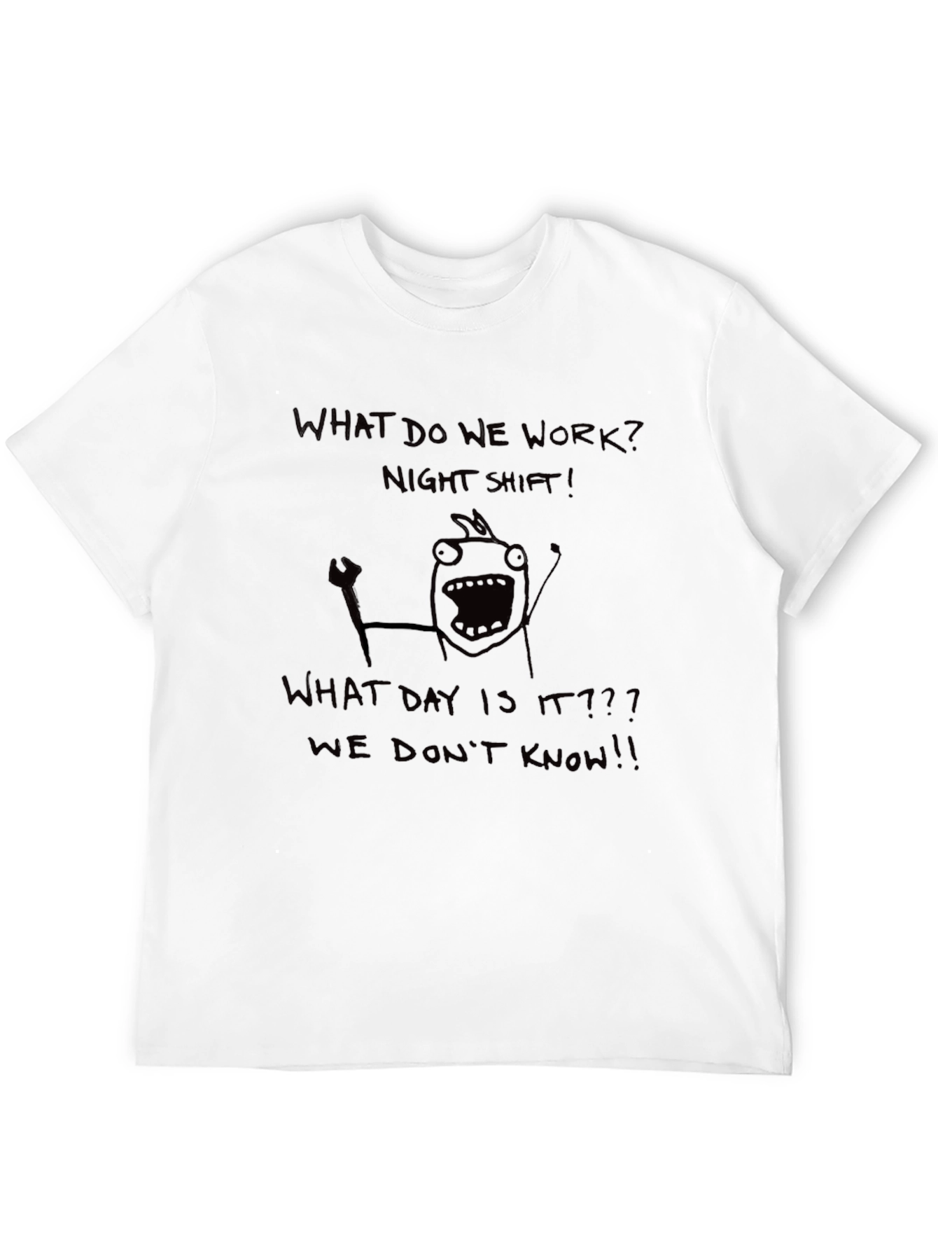 Night Shift Crew Tee - Funny Graphic T-Shirt