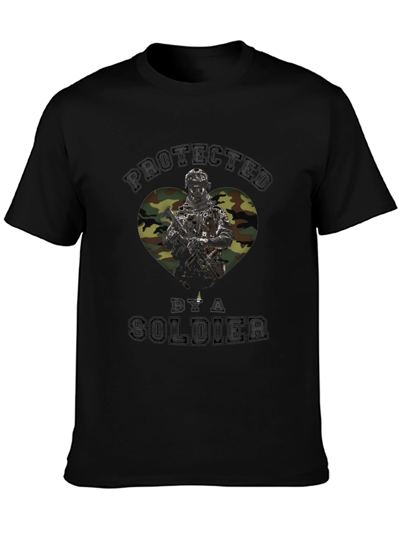 Protected by a Soldier Graphic T-Shirt