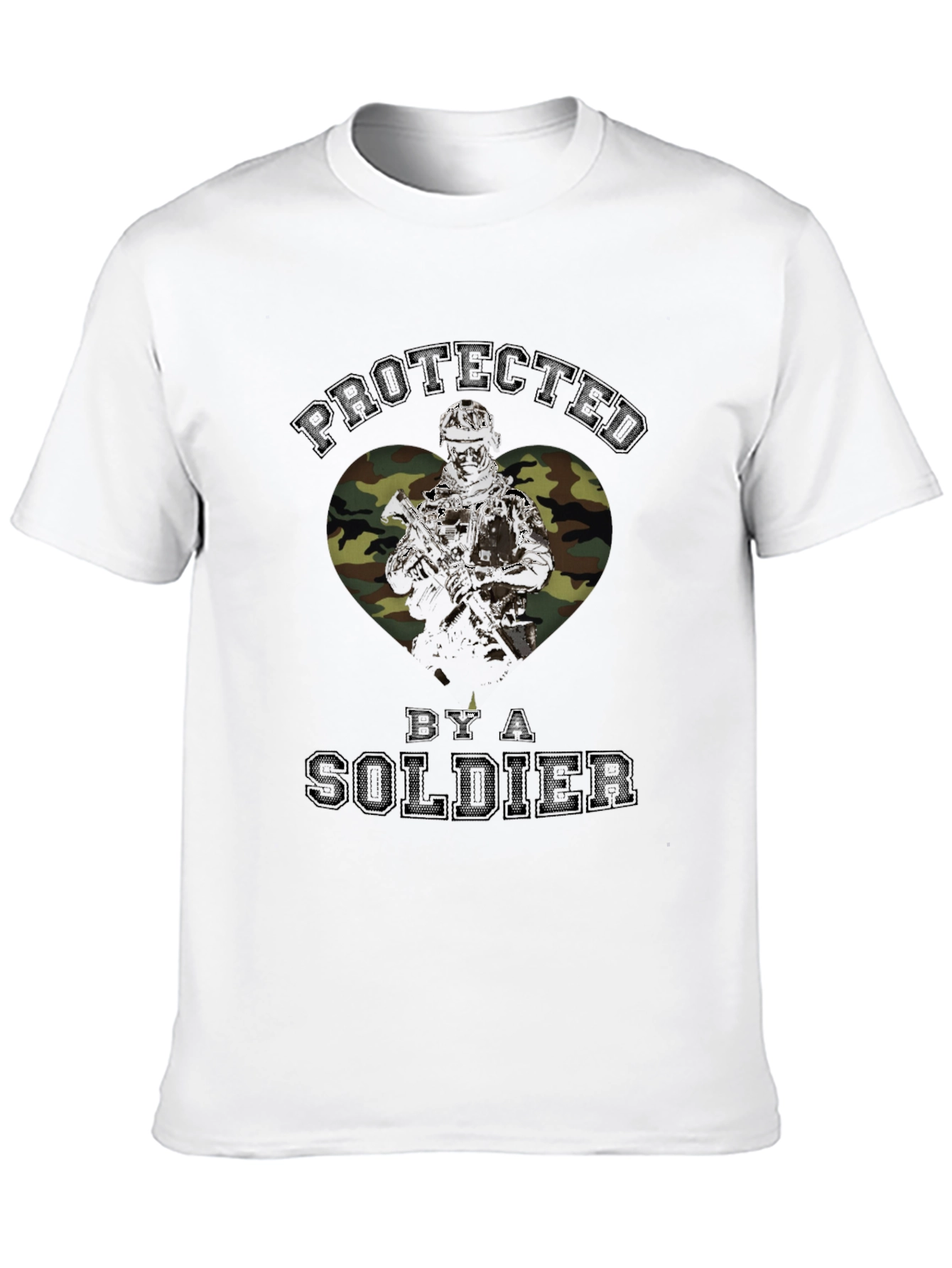 Protected by a Soldier Graphic T-Shirt