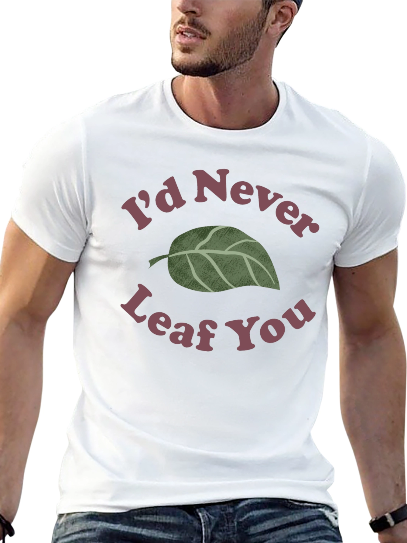 Id Never Leaf You Graphic Tee - Black T-Shirt