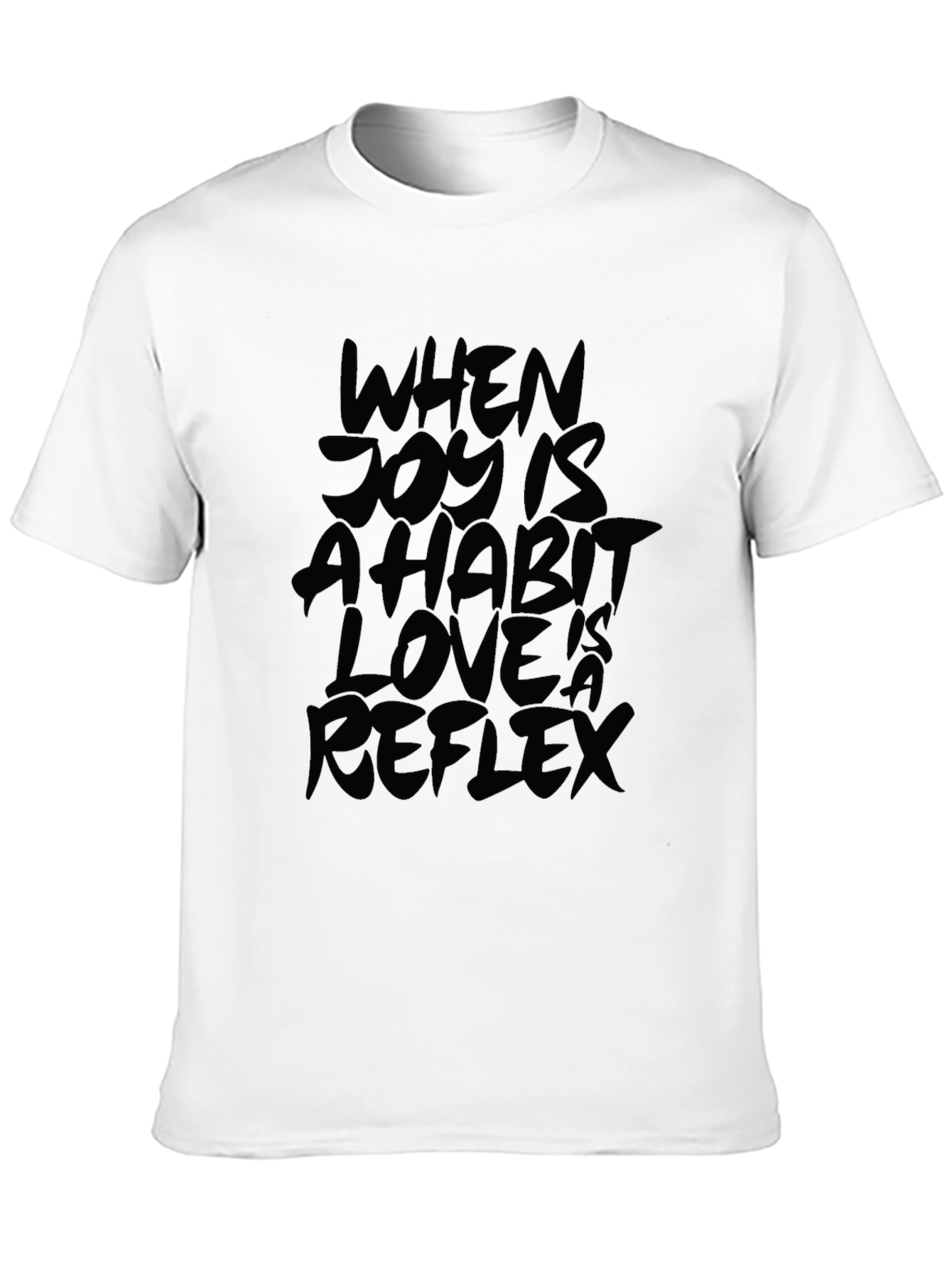 Joy Habit Love Reflex Black Graphic T-Shirt