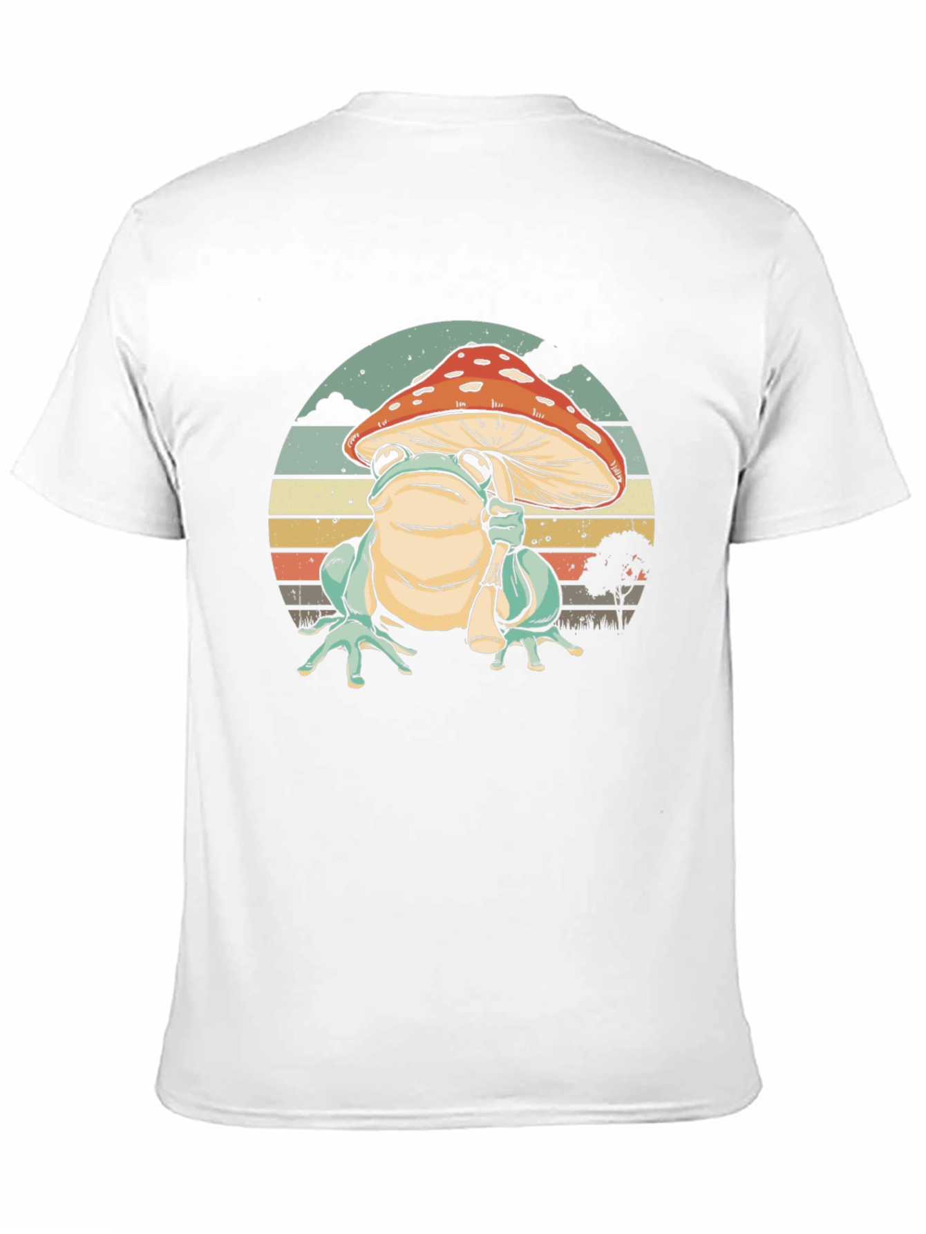 Frog with Mushroom Hat Graphic T-Shirt