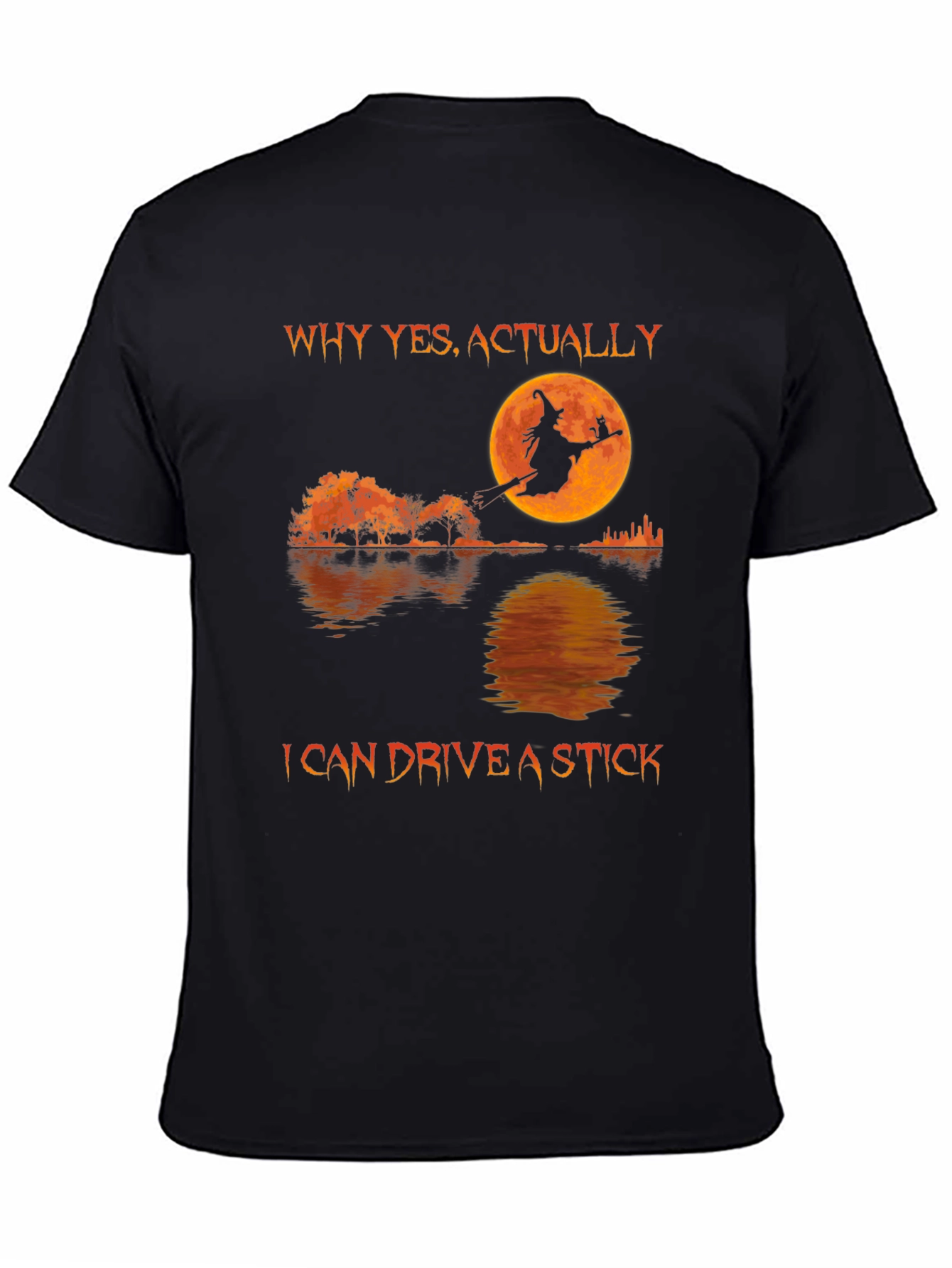 Witch Silhouette T-Shirt - I Can Drive A Stick