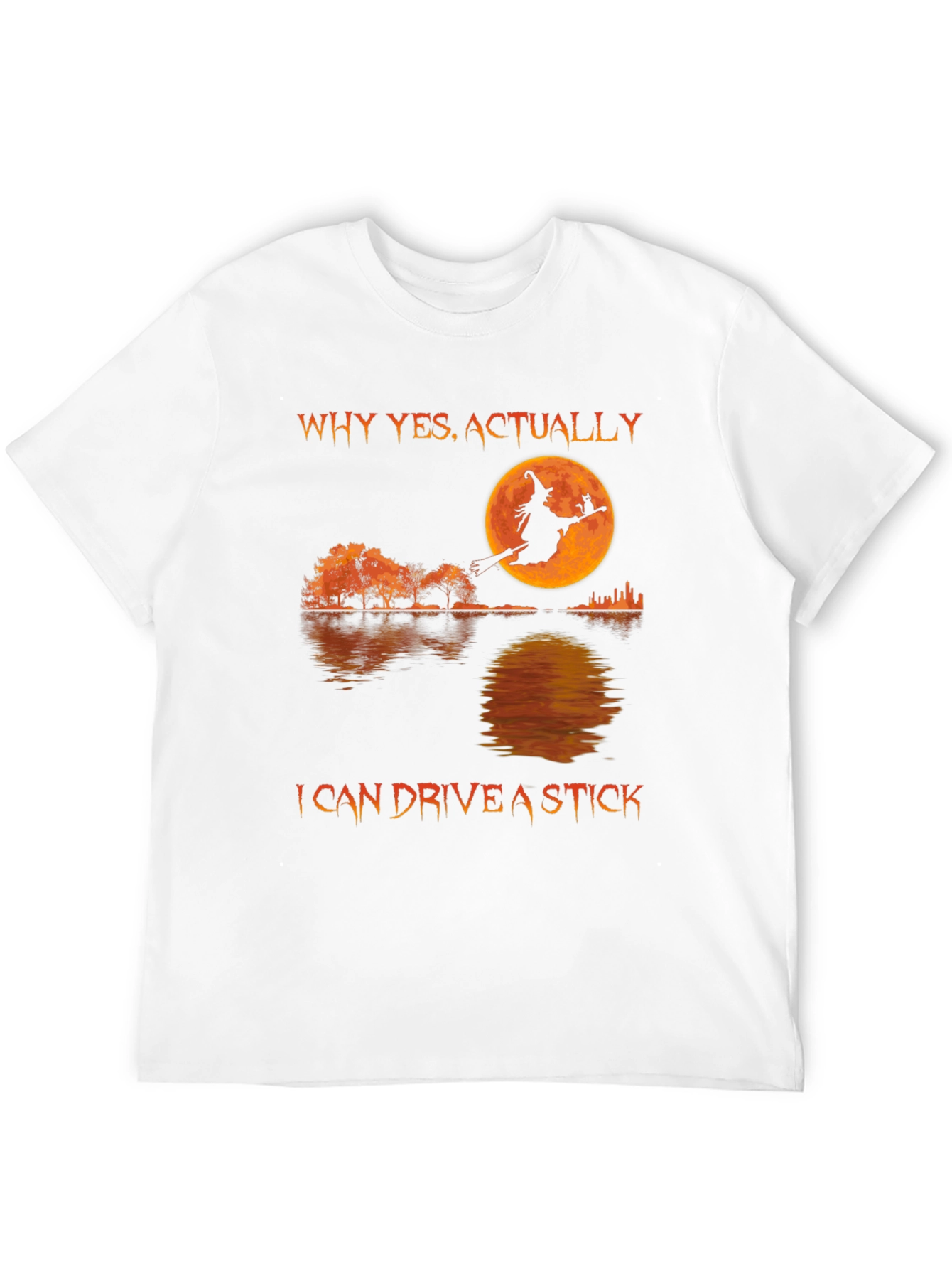 Witch Silhouette T-Shirt - I Can Drive A Stick