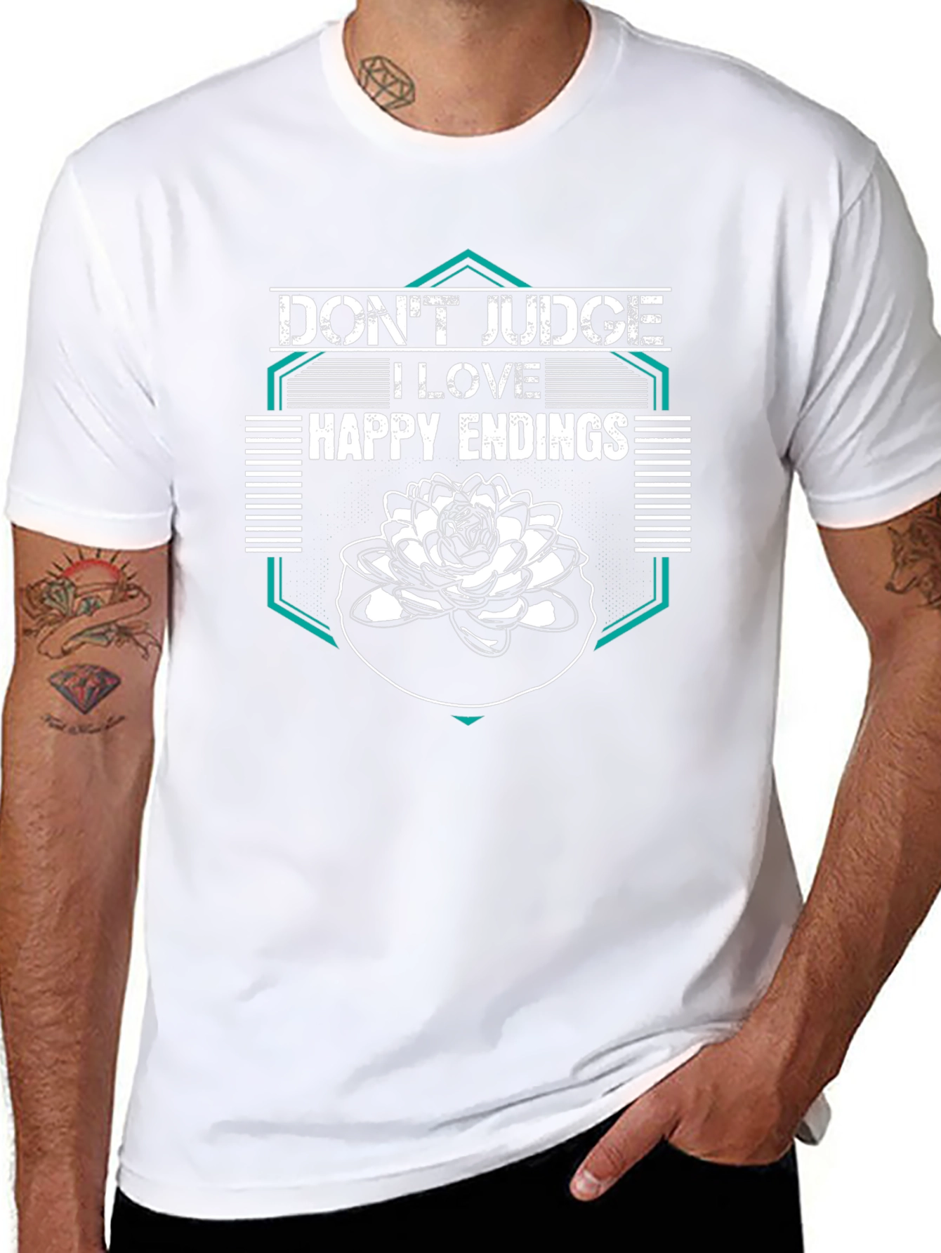Dont Judge Happy Endings Graphic Tee