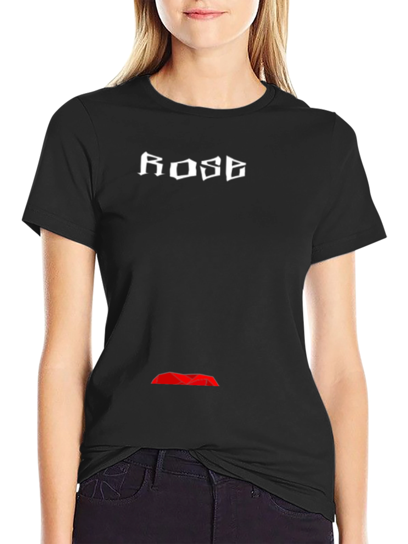 ROSE Graphic Black T-Shirt