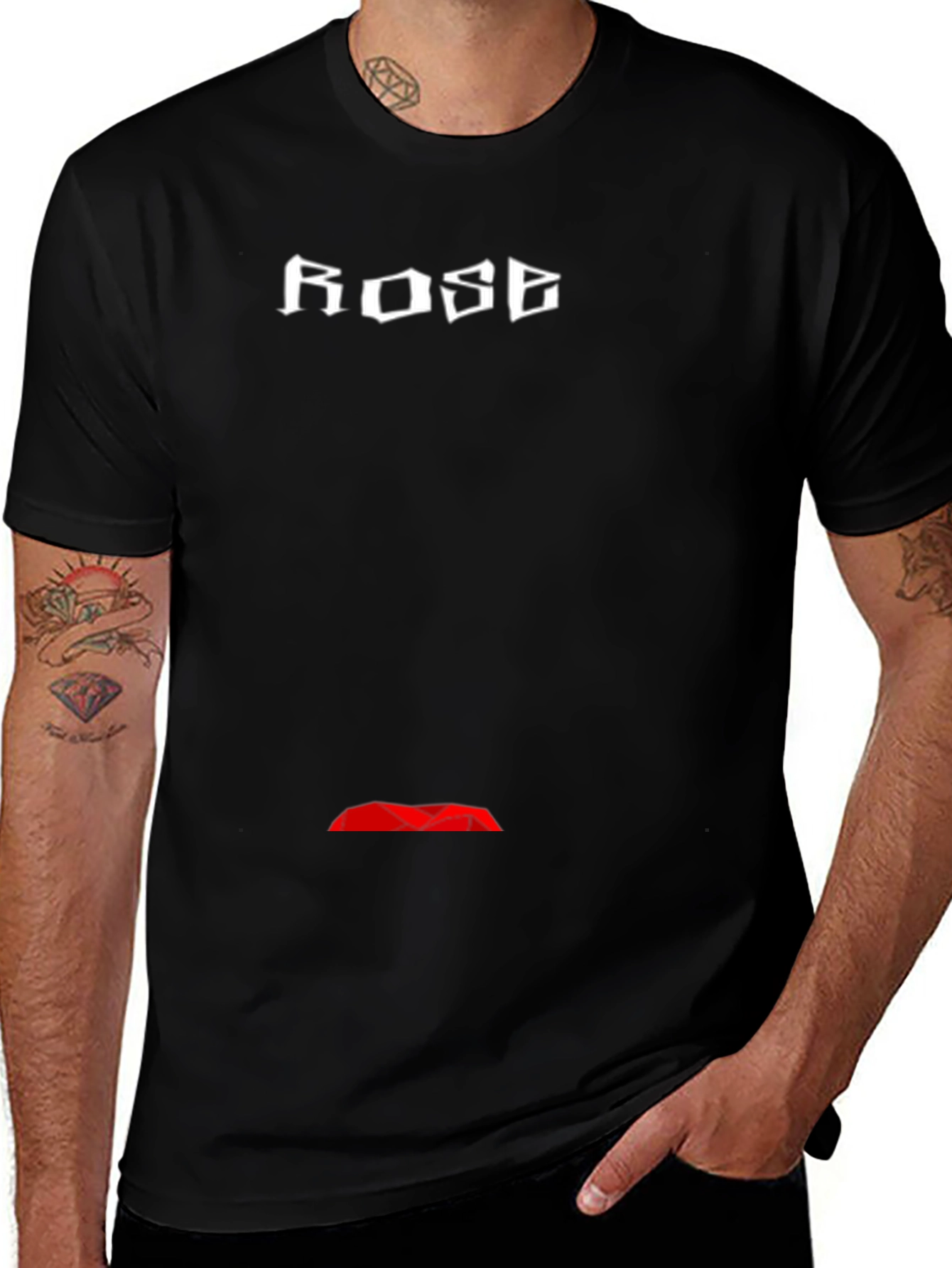 ROSE Graphic Black T-Shirt